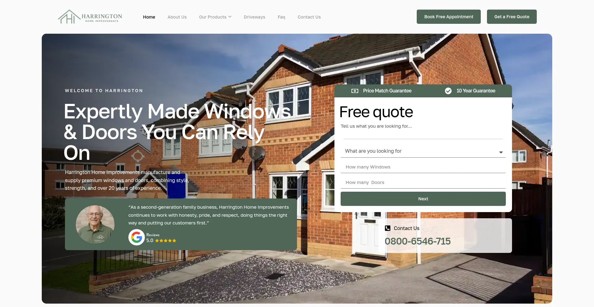Harringtonhomeimprovements.co.uk