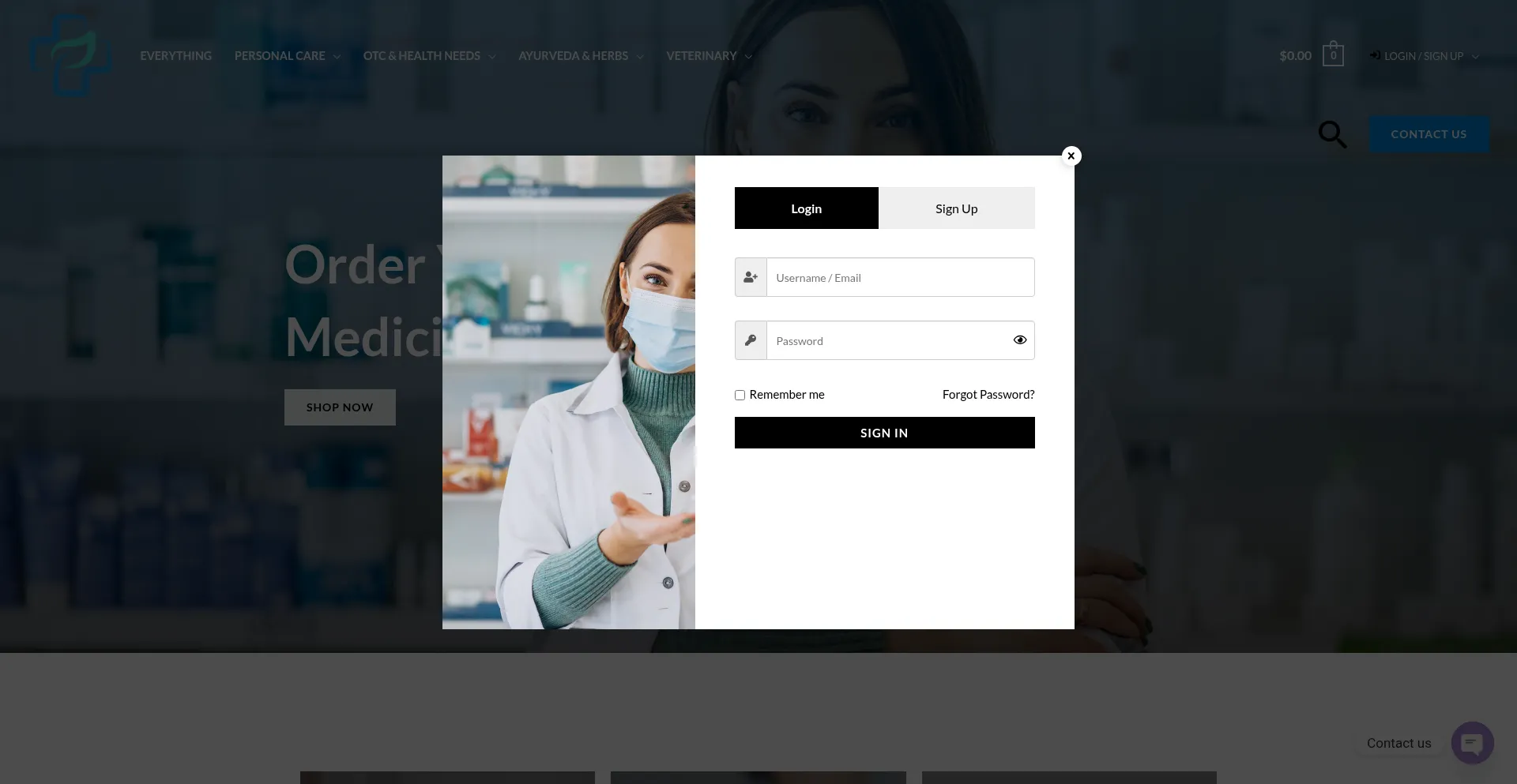 Website screenshot of Healthguardmedicine.com
