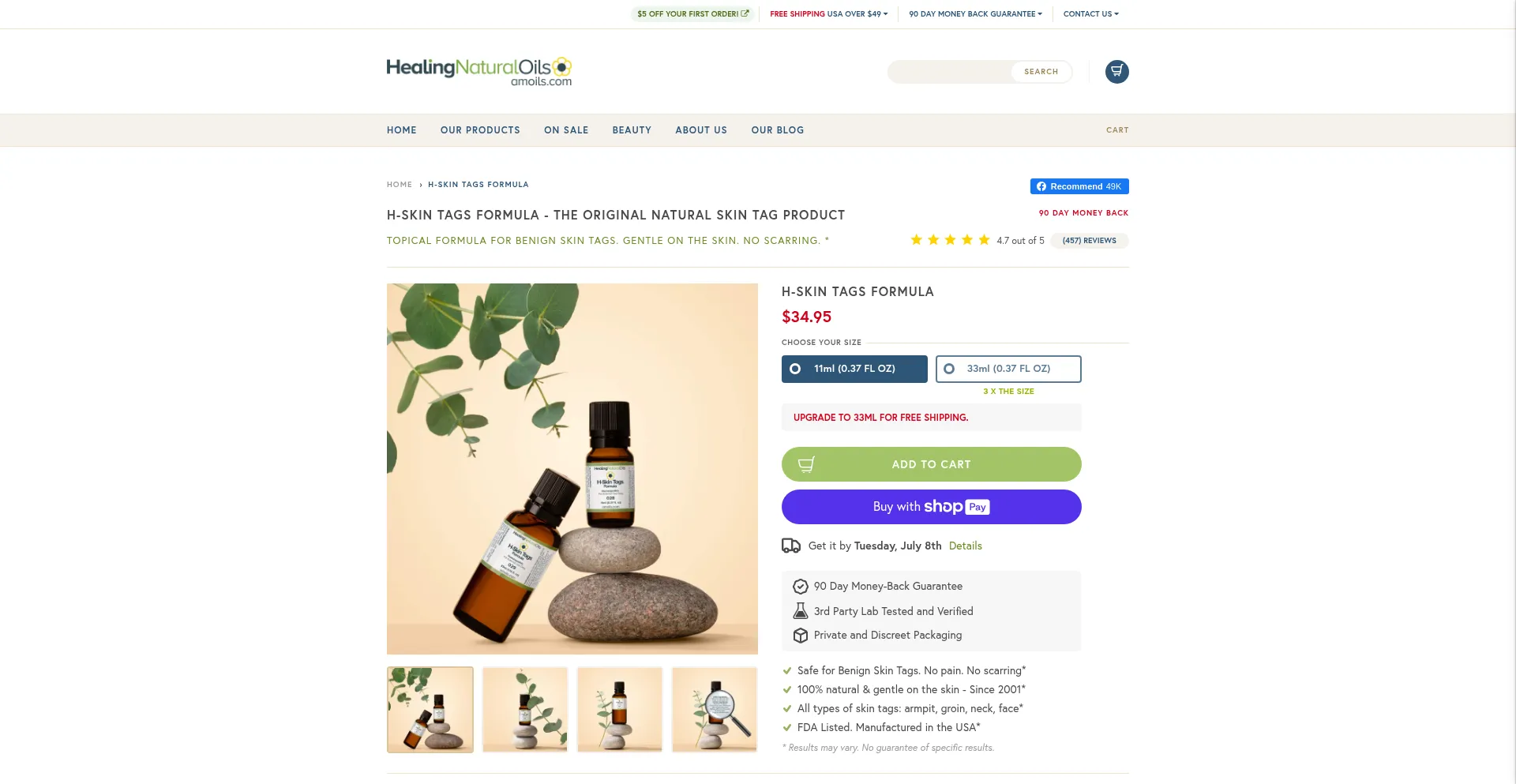Website screenshot of Healthsensehub.com