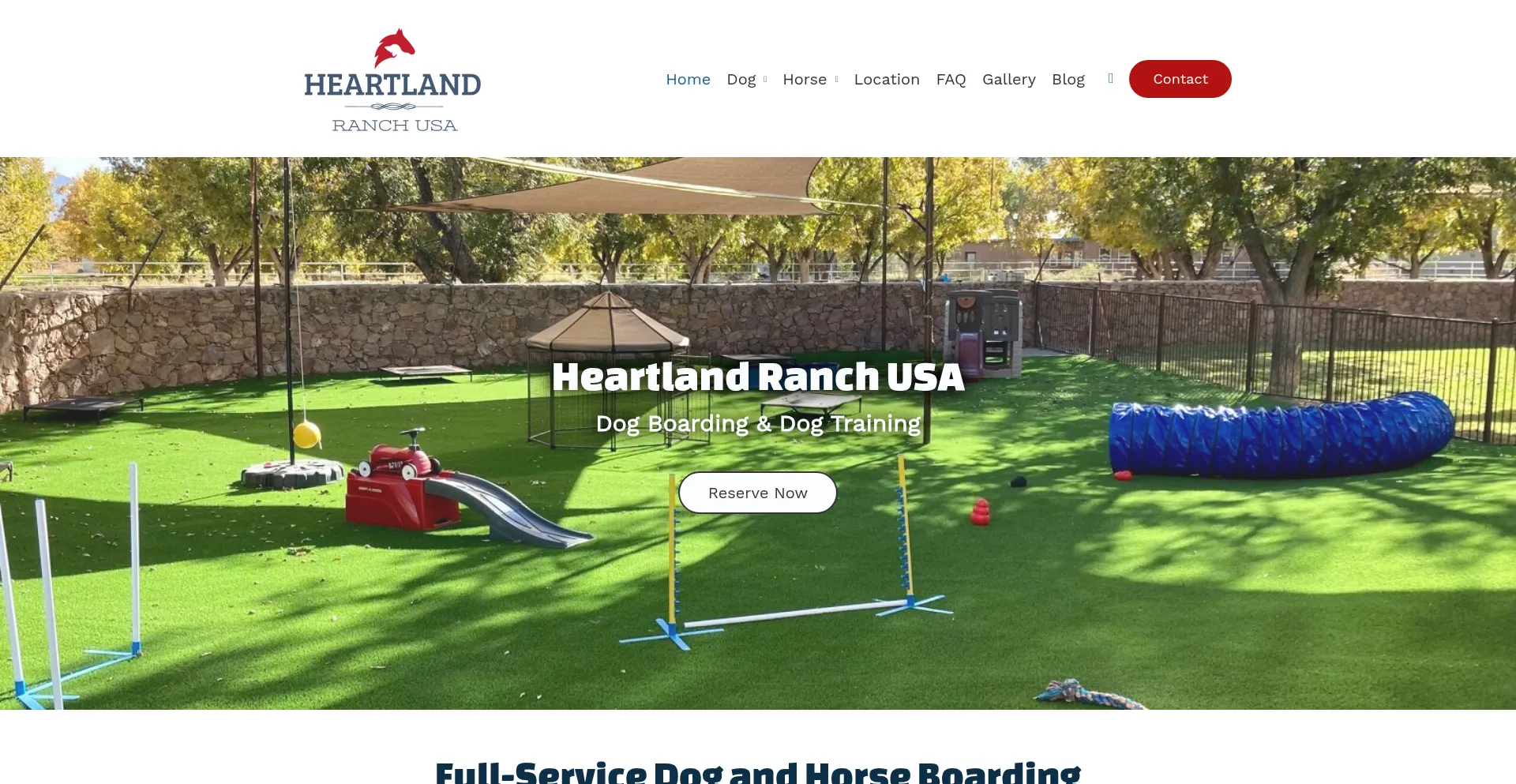 Website screenshot of Heartlandranchusa.com