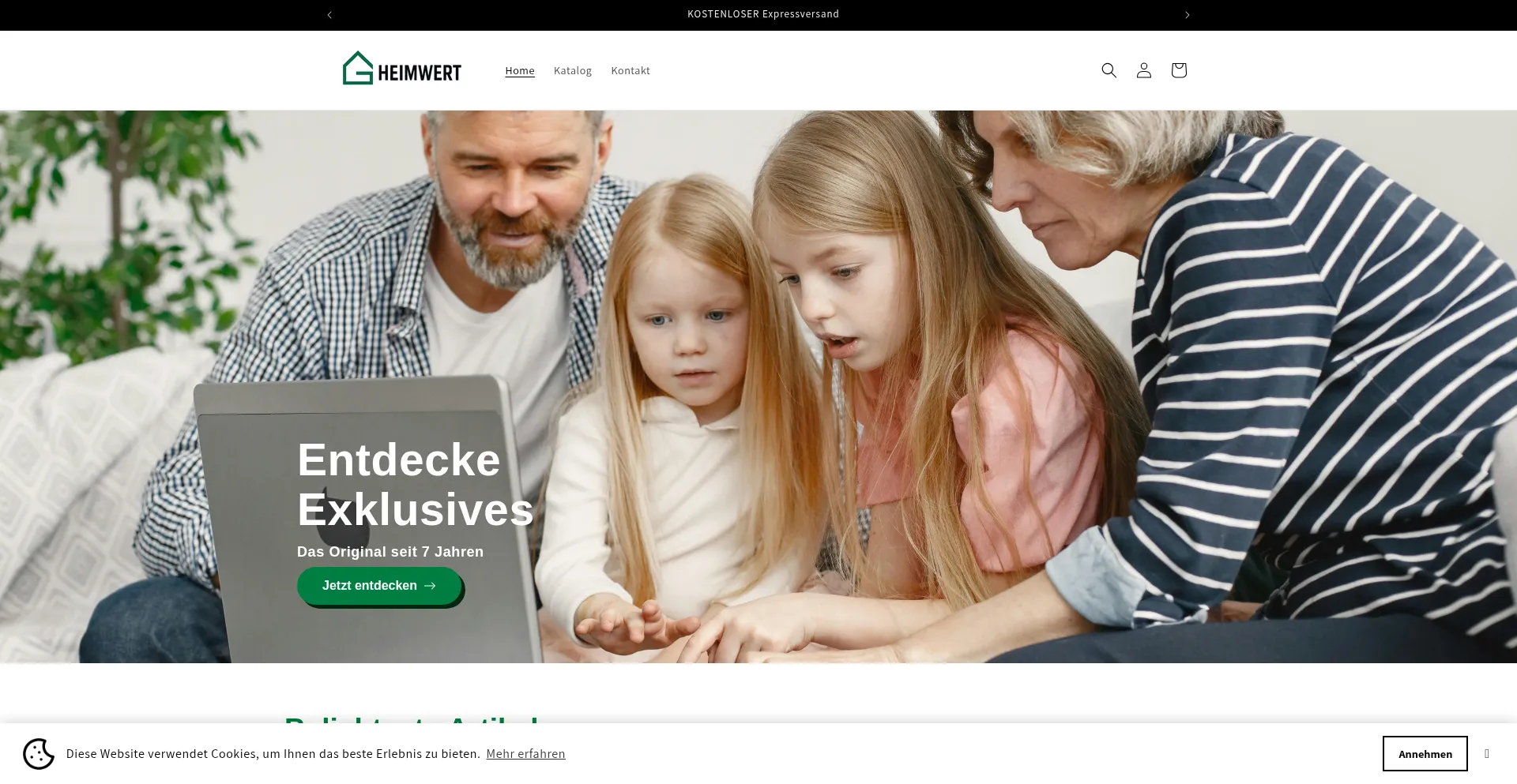 Heimwert-shop.de Screenshot