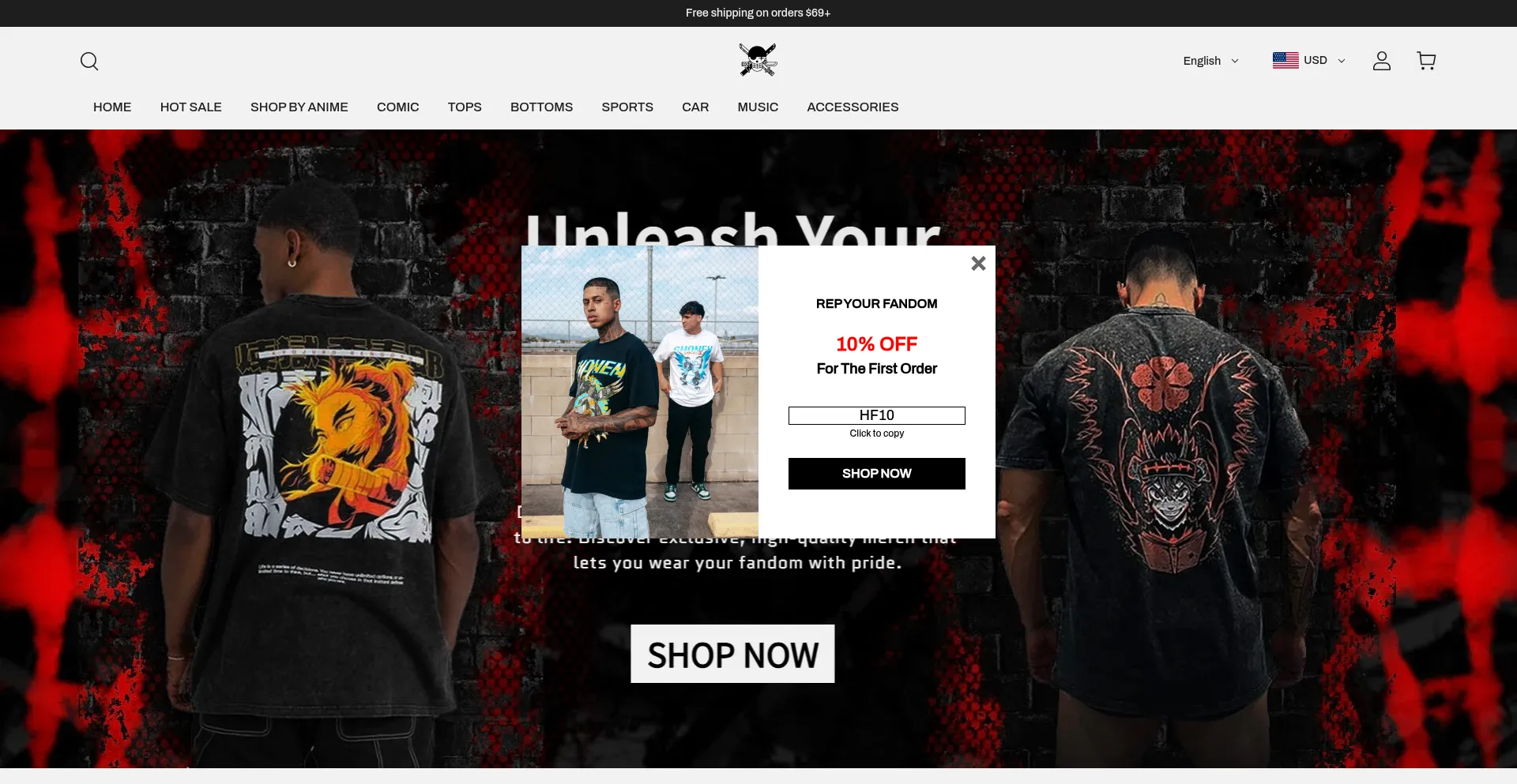 Website screenshot of Helltofa.com