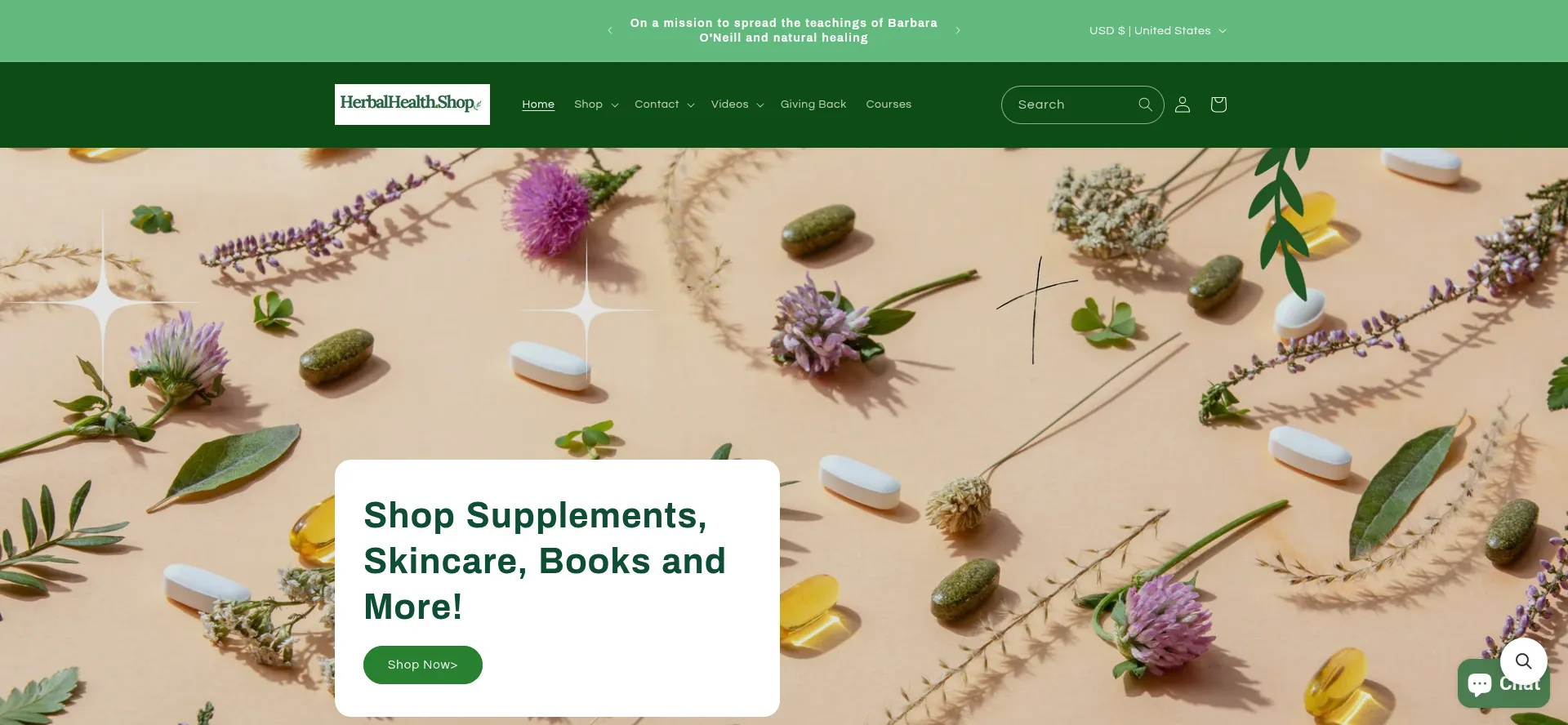 Website screenshot of Herbalhealth.shop