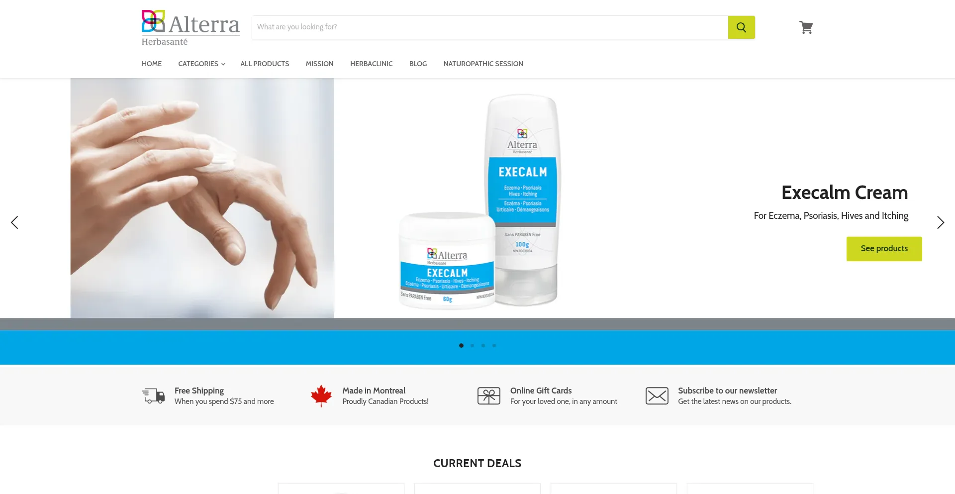 Website screenshot of Herbasante.ca
