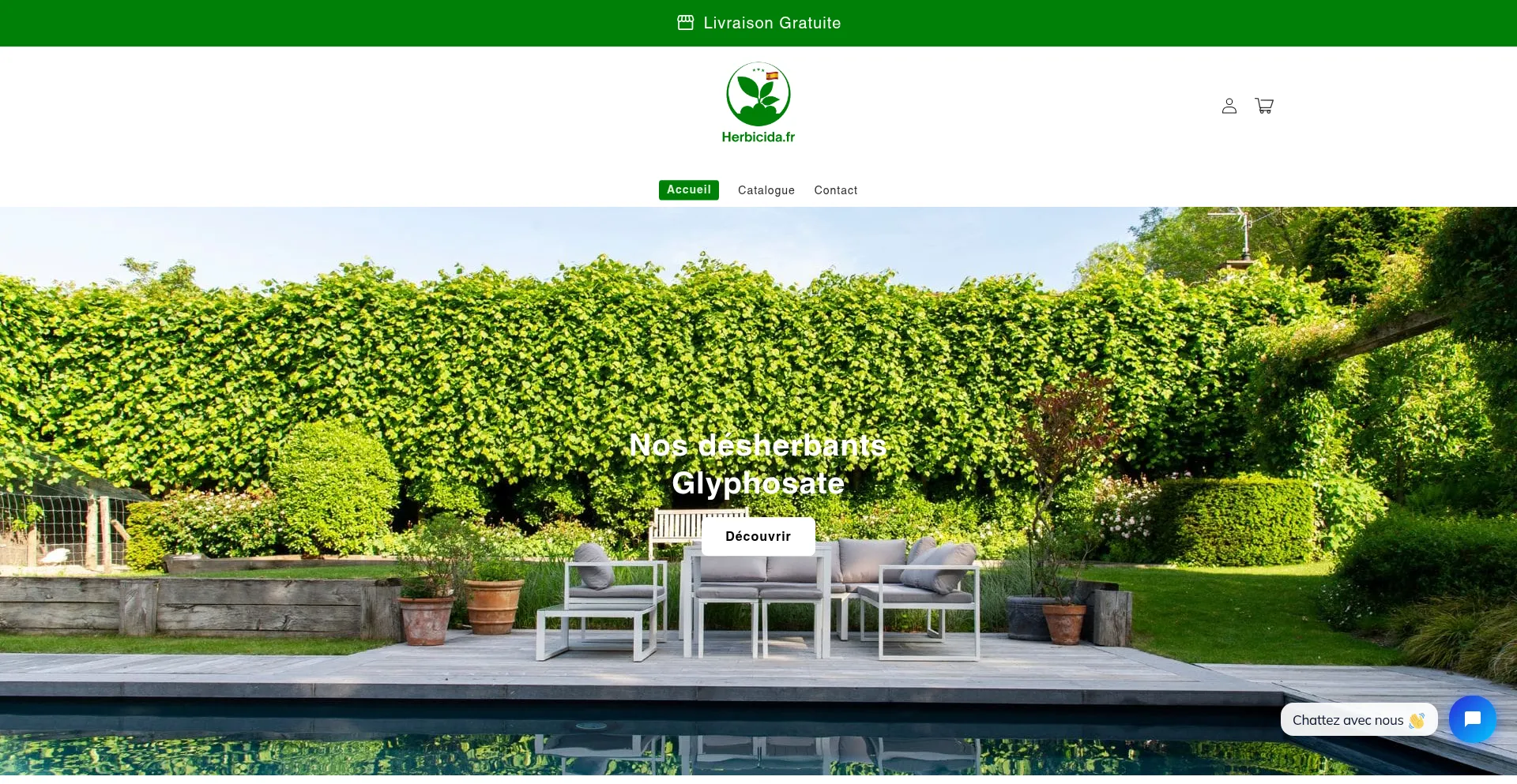 Website screenshot of Herbicida.fr