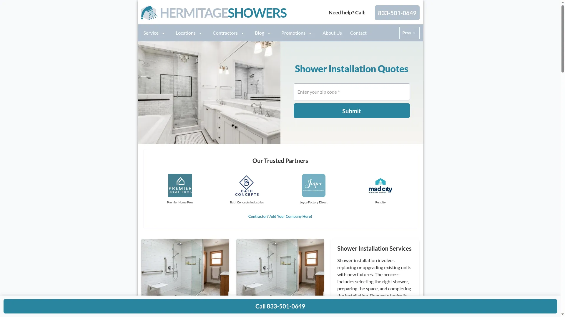 Hermitageshowers.com