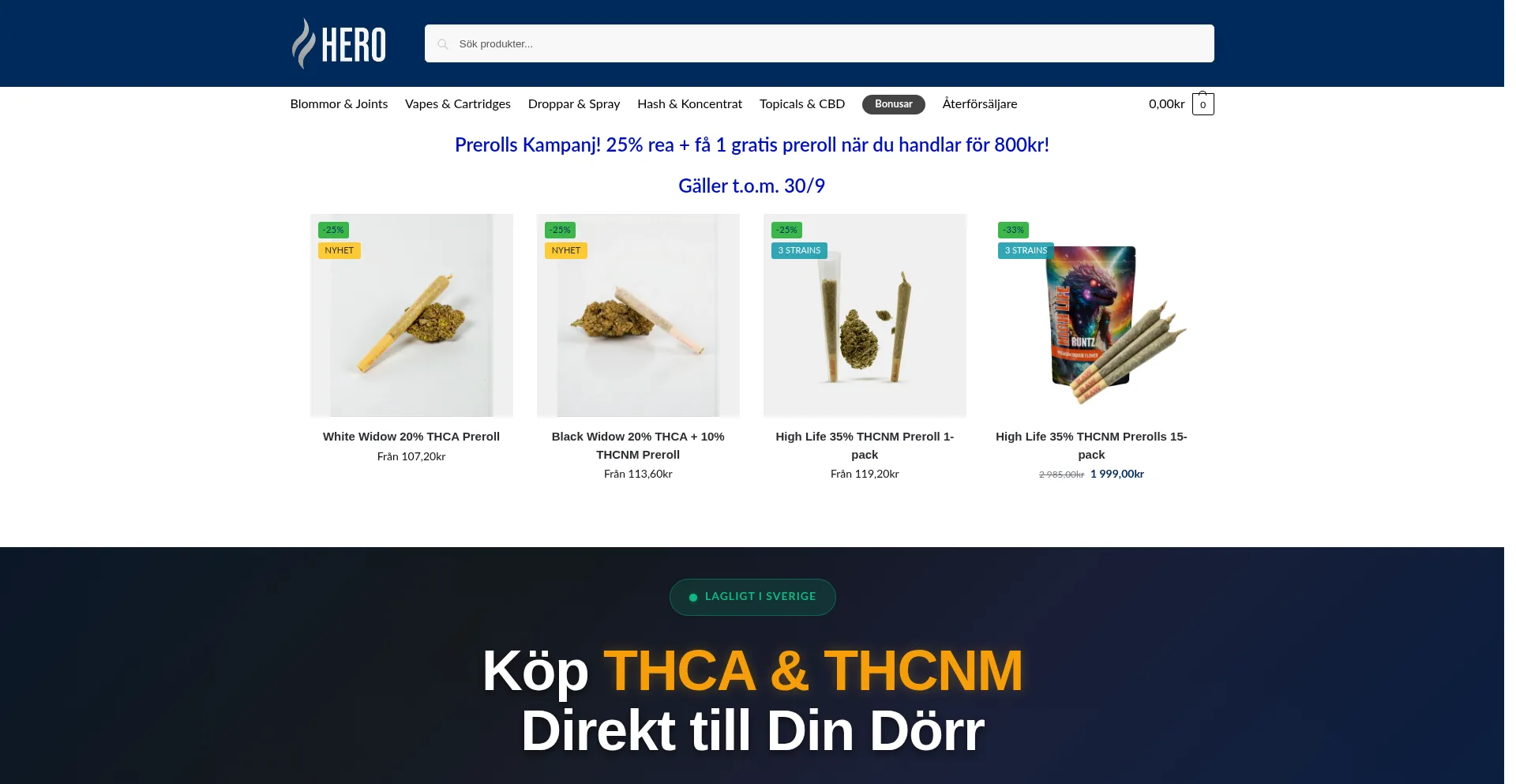 Herovapes.se Screenshot