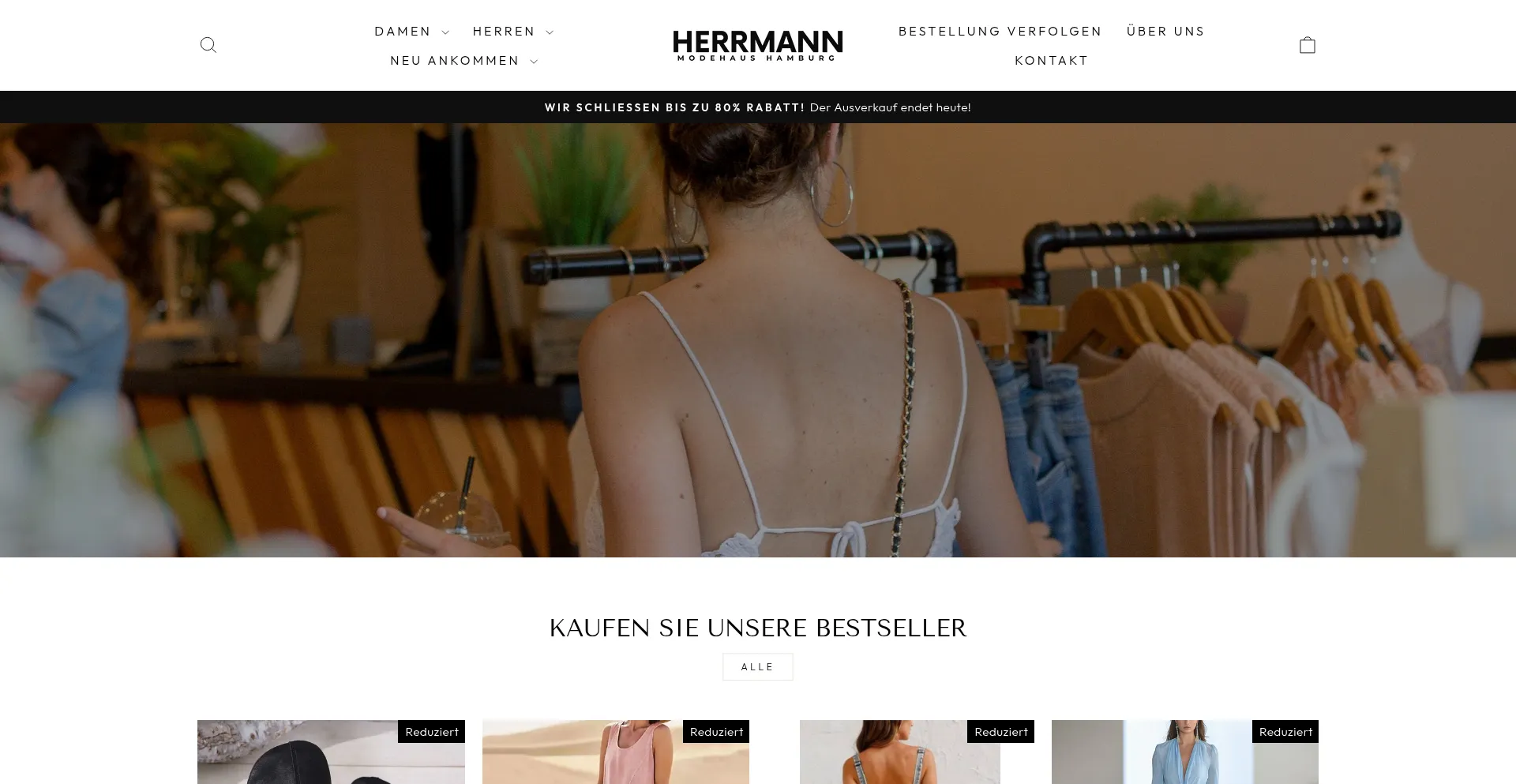 Herrmann-modehaus.de Screenshot