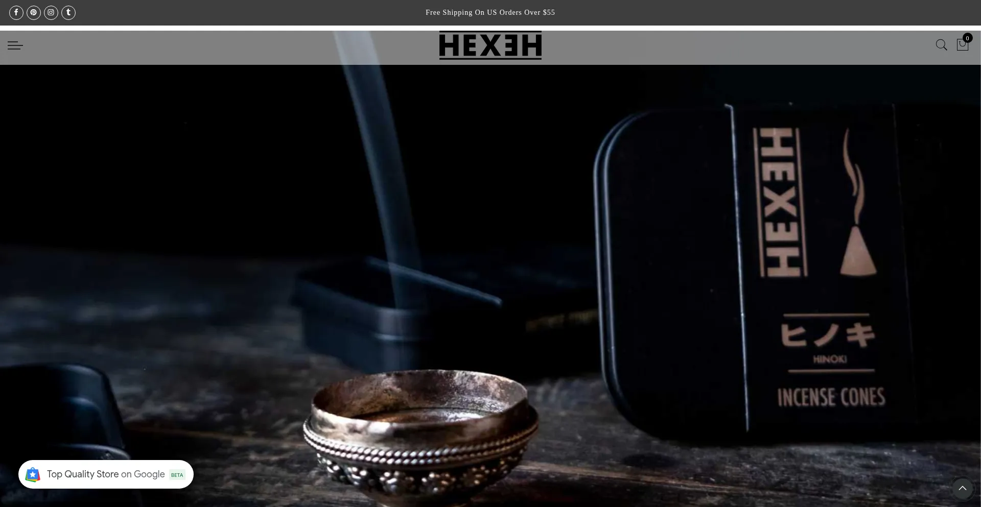 Website screenshot of Hexehstudio.com