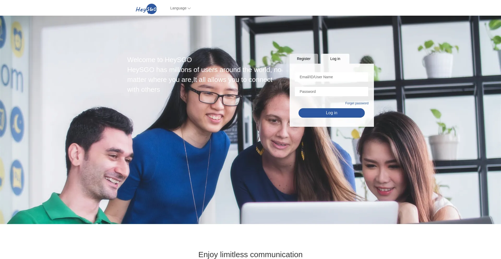 Website screenshot of Heysgo.com