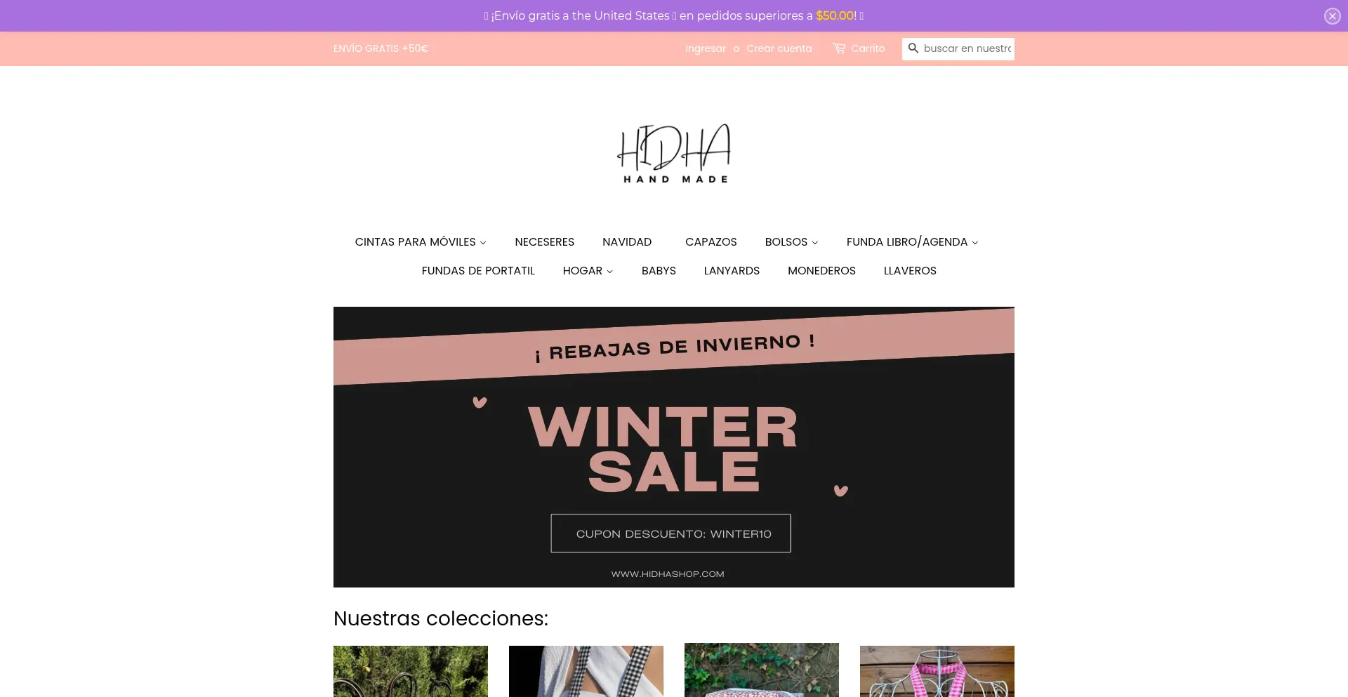 Website screenshot of Hidhashop.com