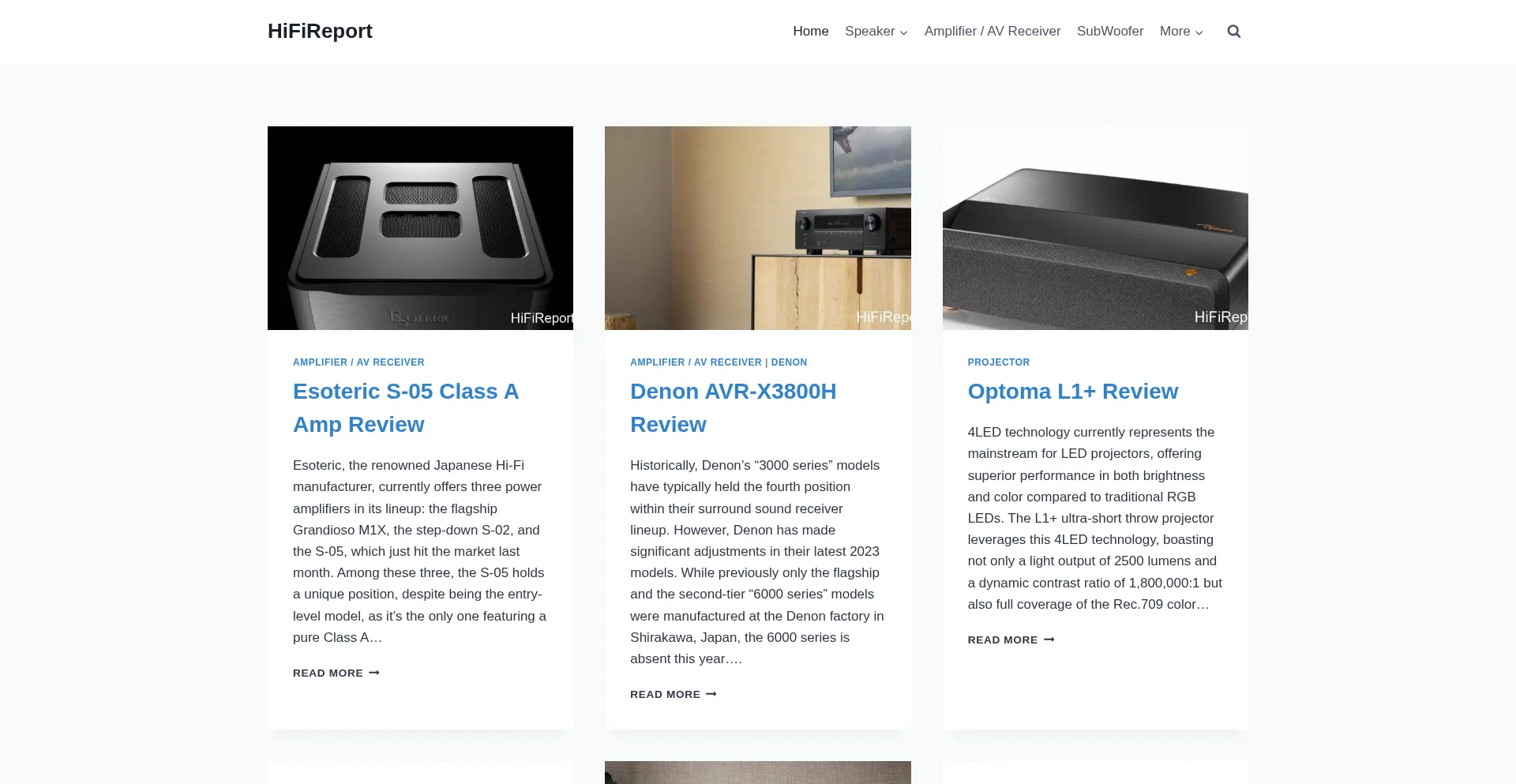 Hifireport.com Screenshot