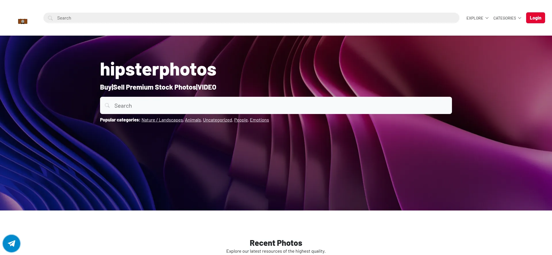 Website screenshot of Hipsterphotos.pro