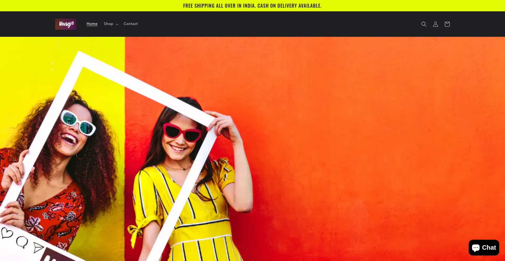 Website screenshot of Hivagi.in