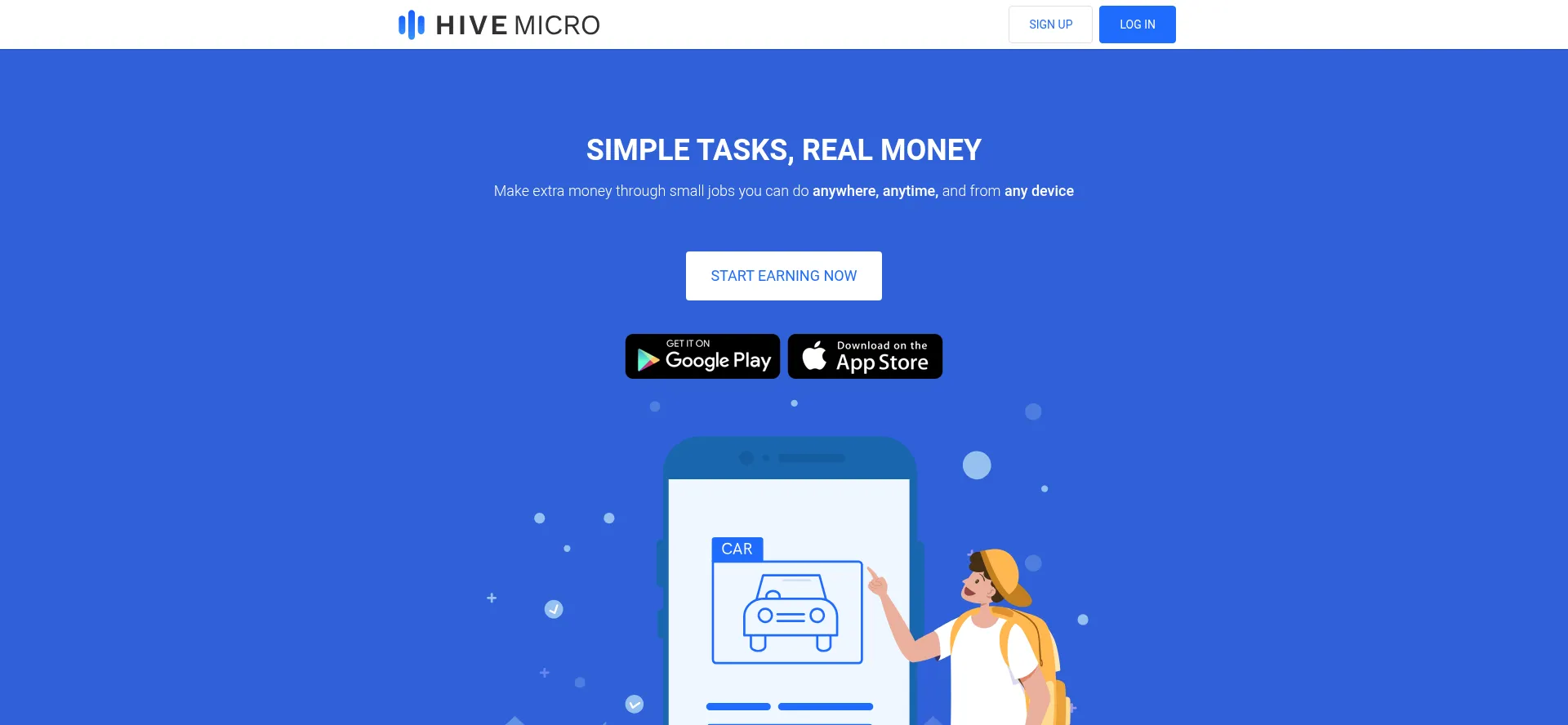 Website screenshot of Hivemicro.com