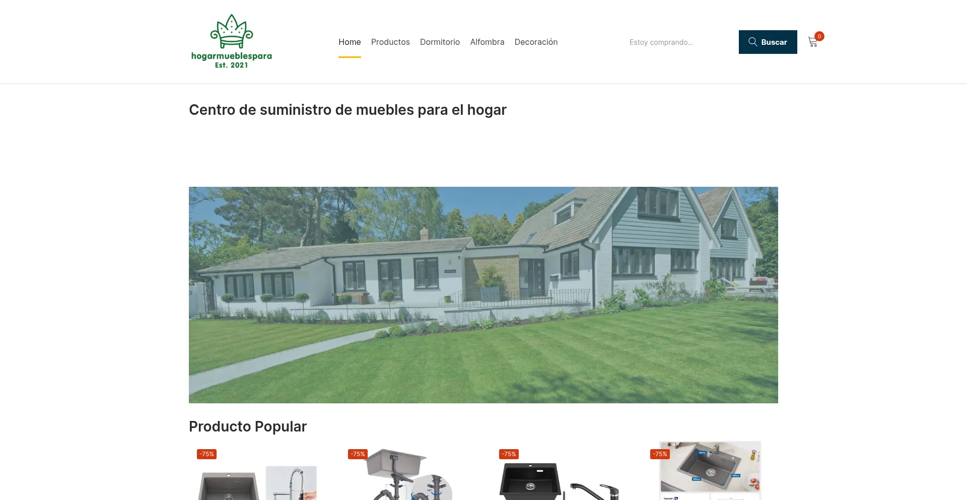 Website screenshot of Hogarmueblespara.com