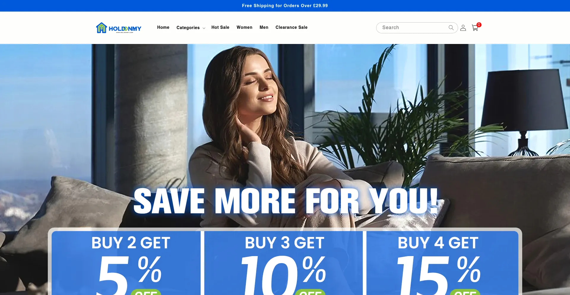 Website screenshot of Holdonmy.com