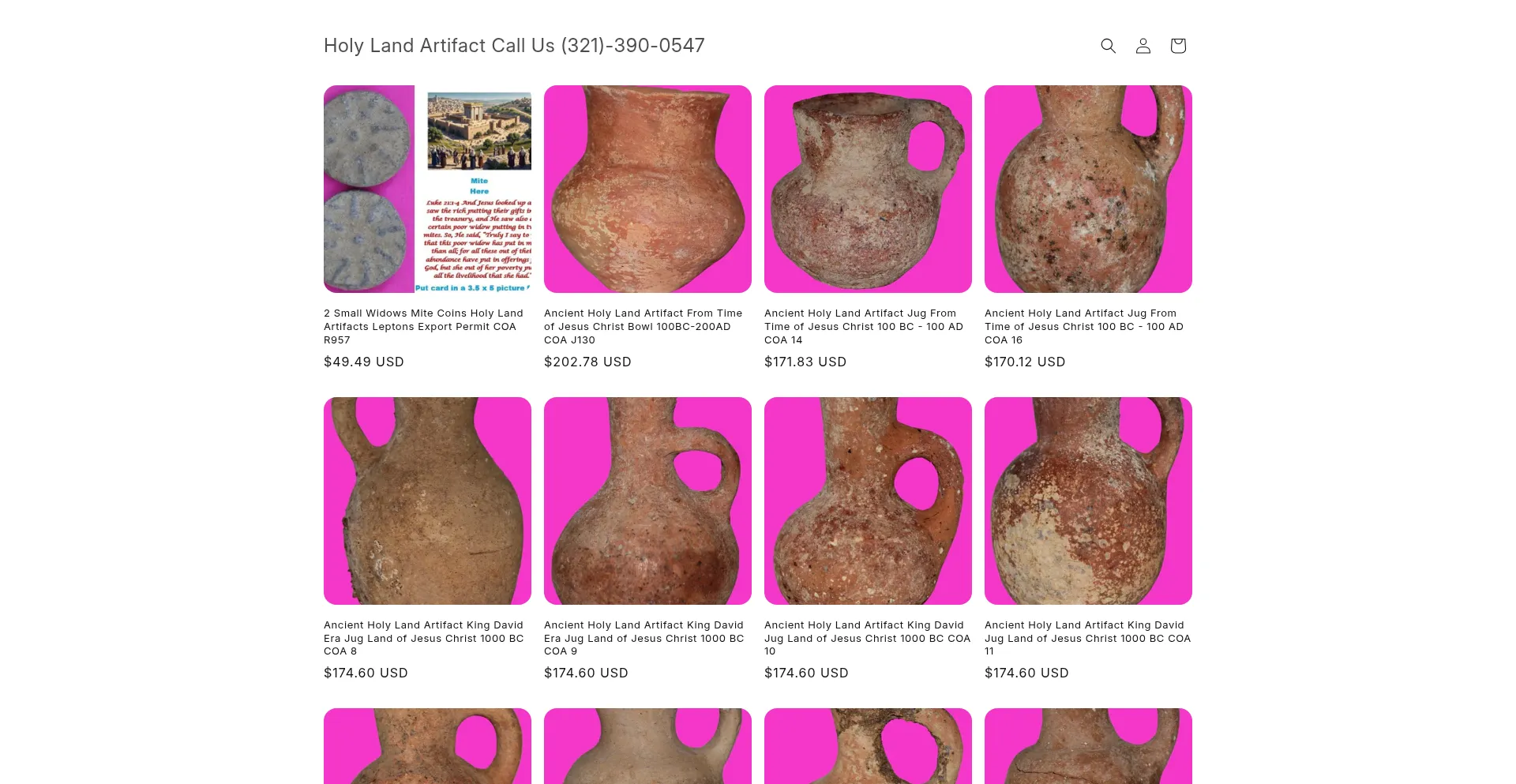 Holylandartifact.com