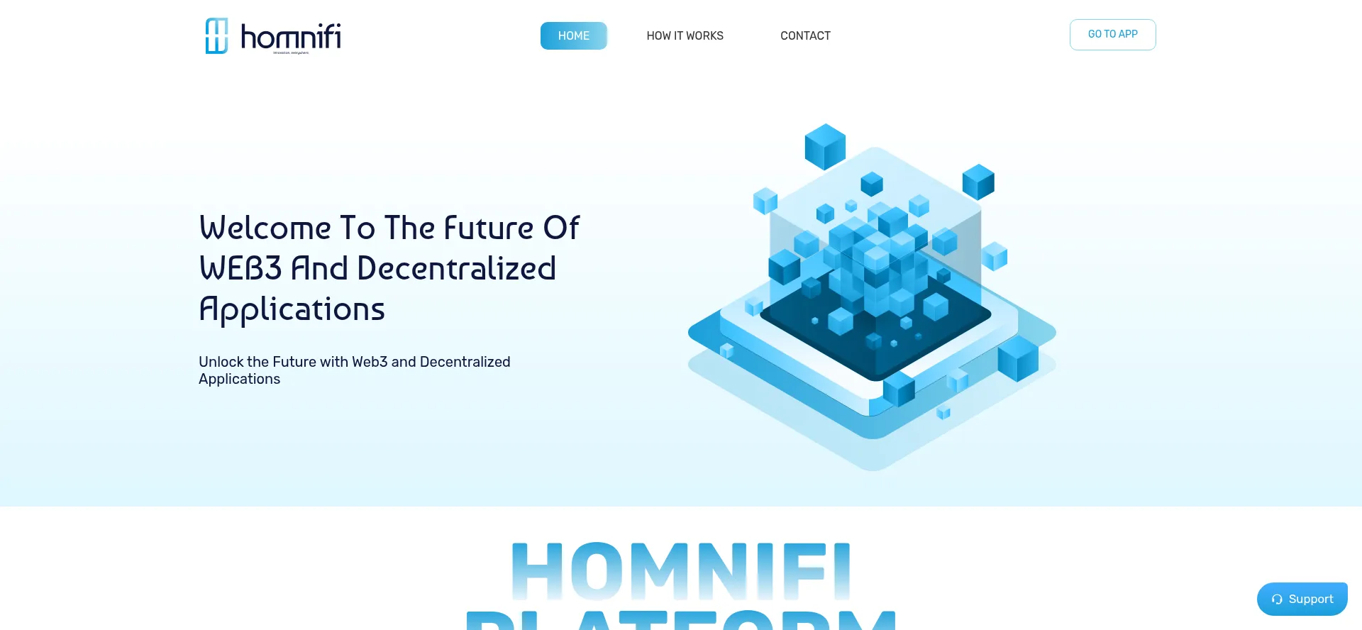 Website screenshot of Homnifi.com