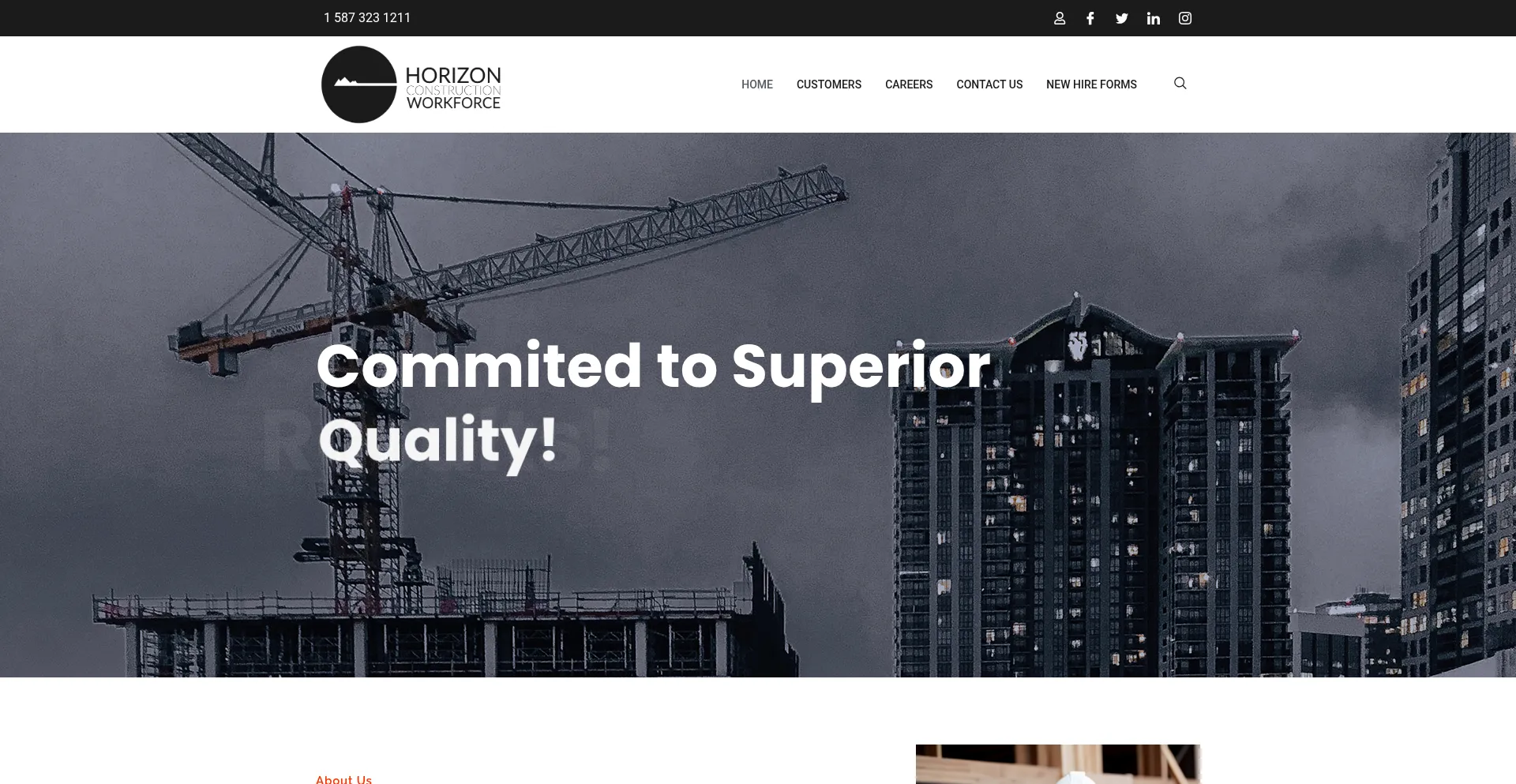 Website screenshot of Horizonworkforce.com