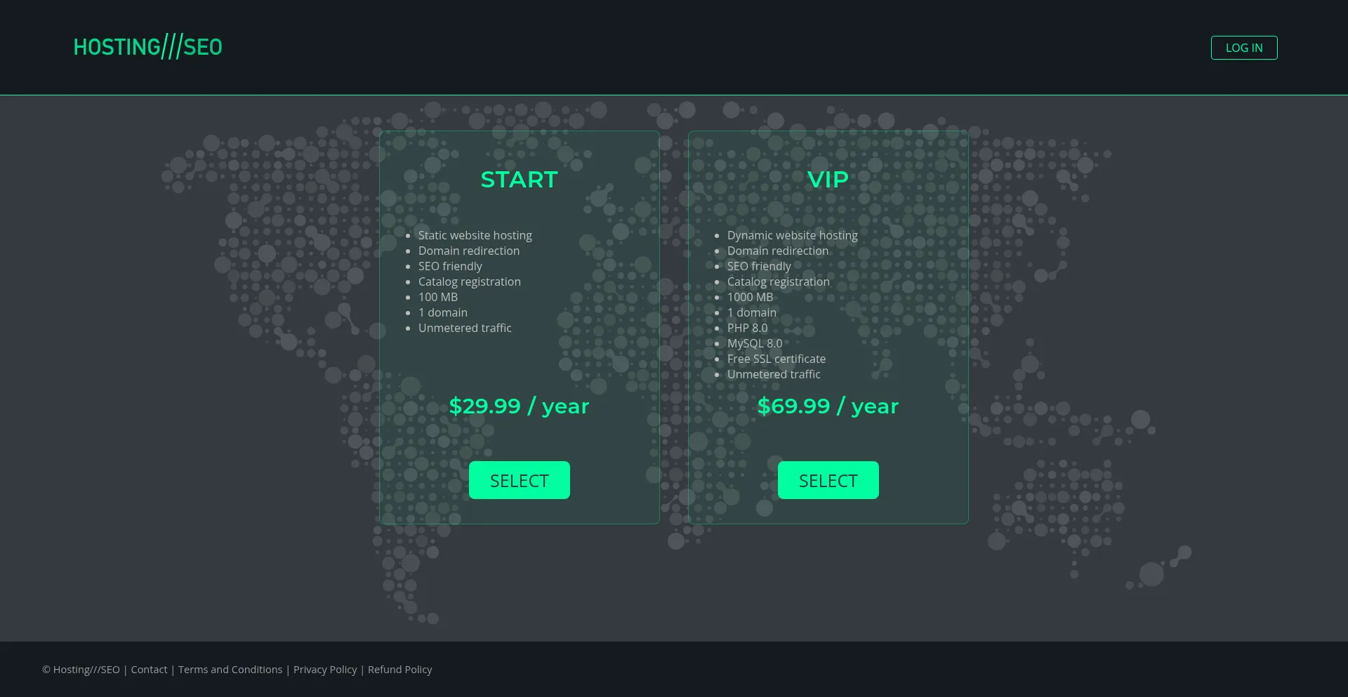 Website screenshot of Hosting-seo-24.org