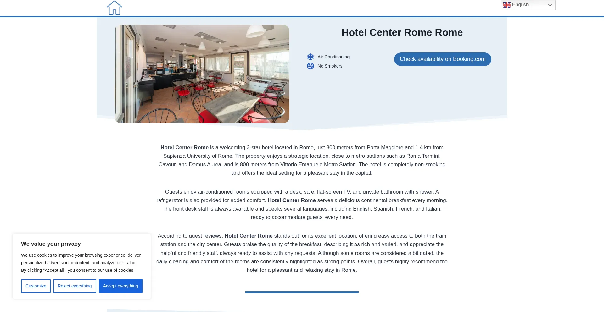 Ist Hotelcenterromeroma.top sicher und vertrauenswürdig?