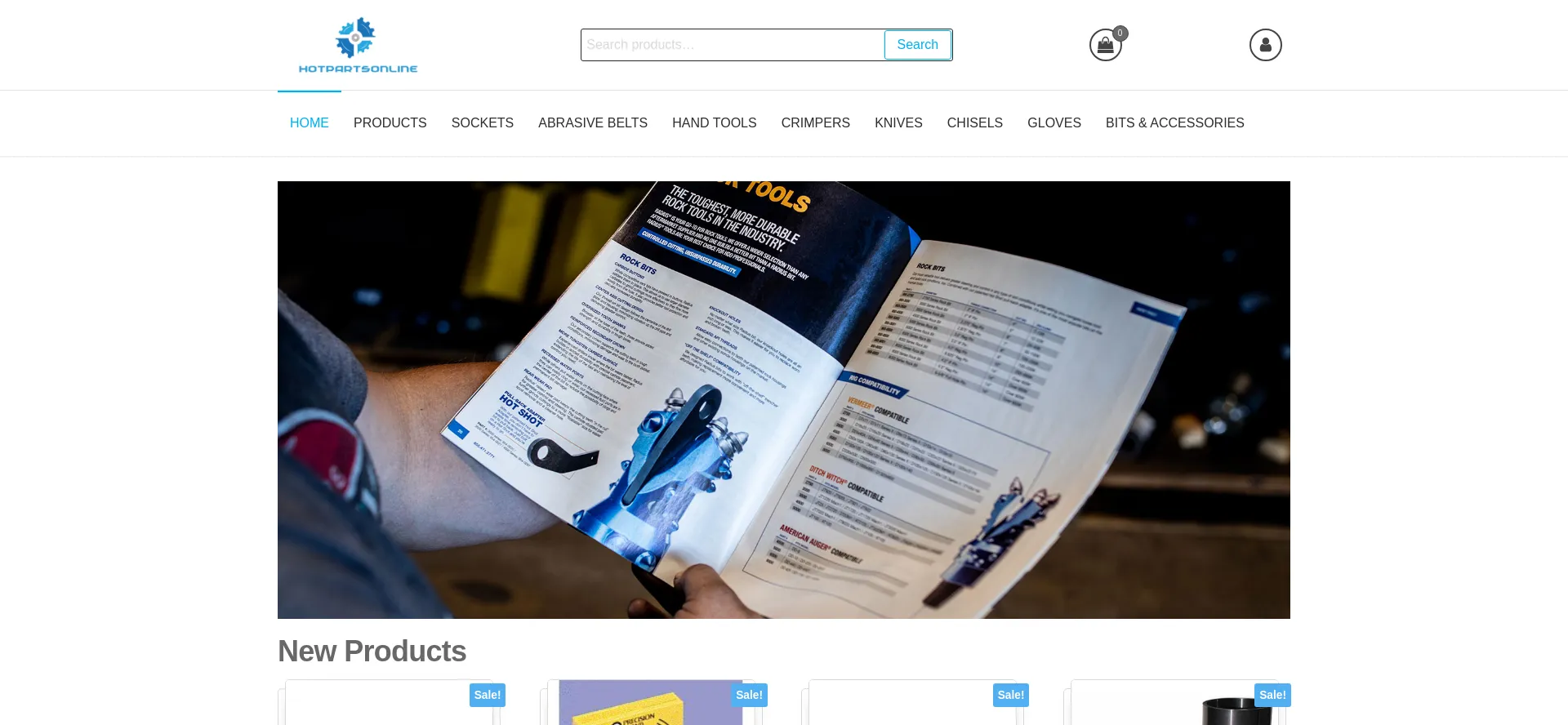 Website screenshot of Hotpartsonline.com