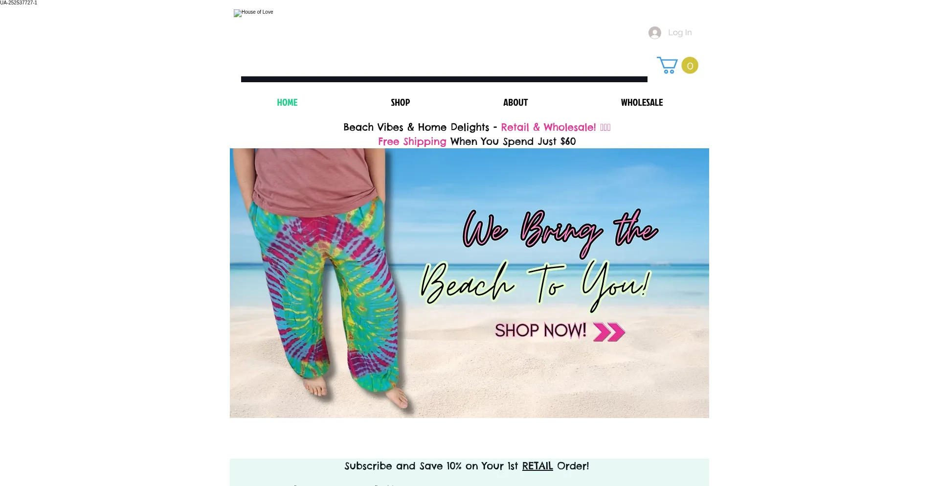 Website screenshot of Houseoflove.love