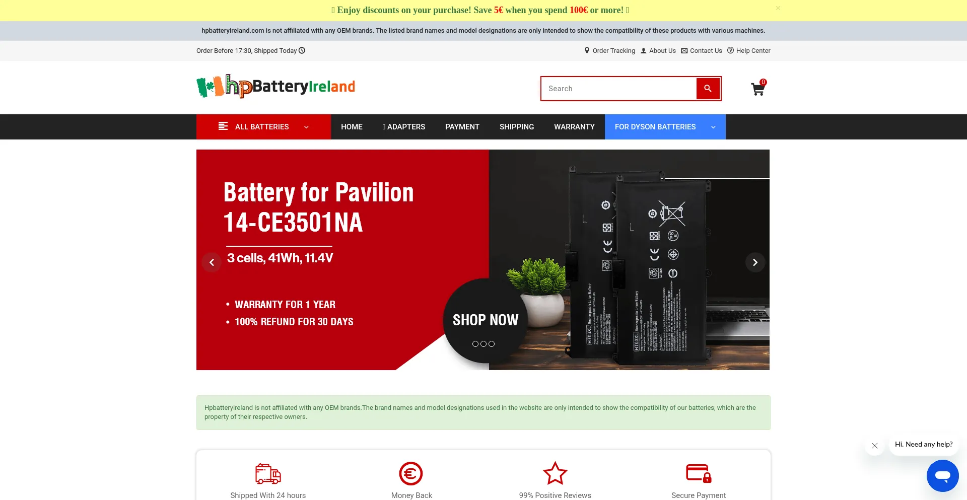 Ist Hpbatteryireland.com sicher und vertrauenswürdig?