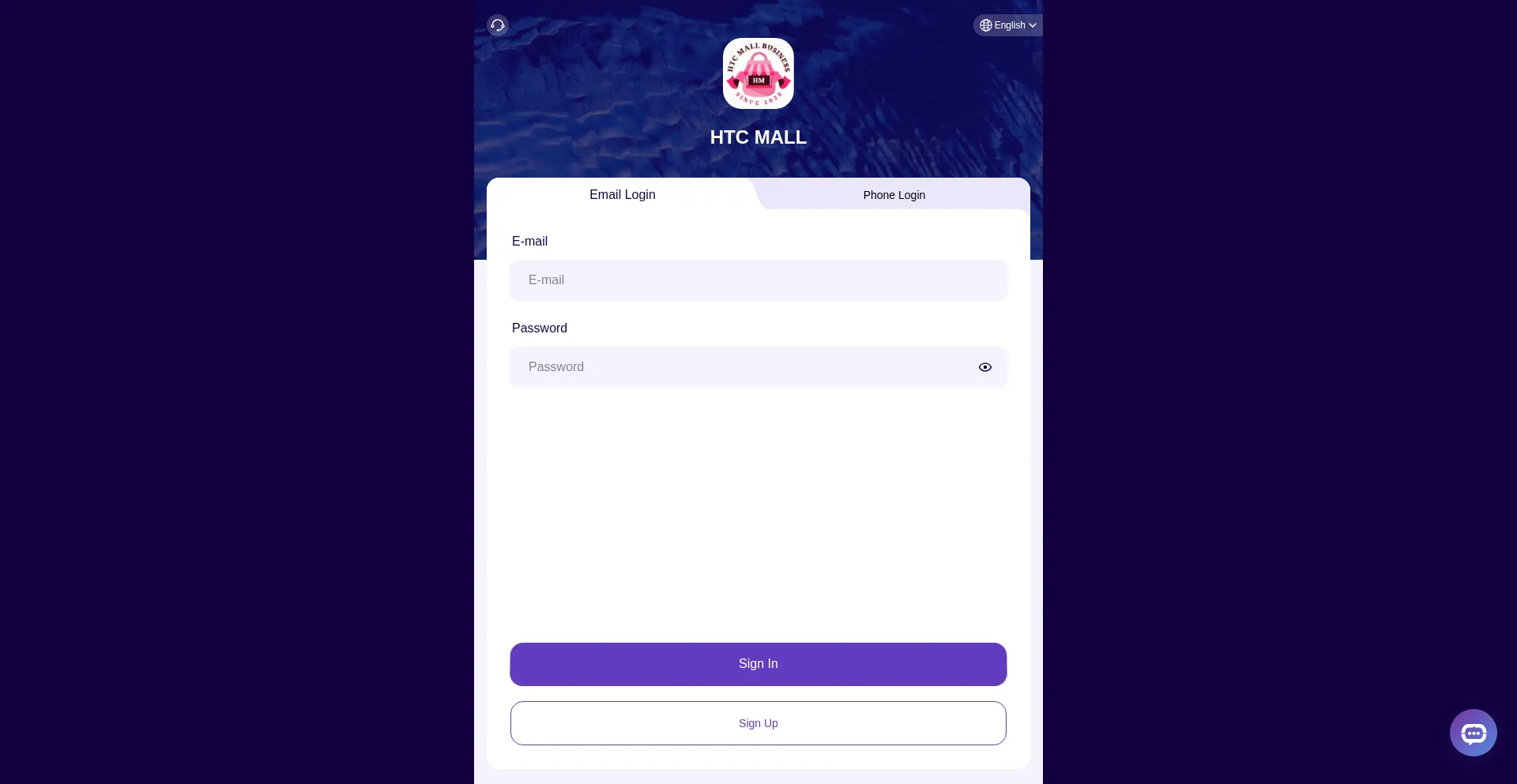 Website screenshot of Htcmall.net