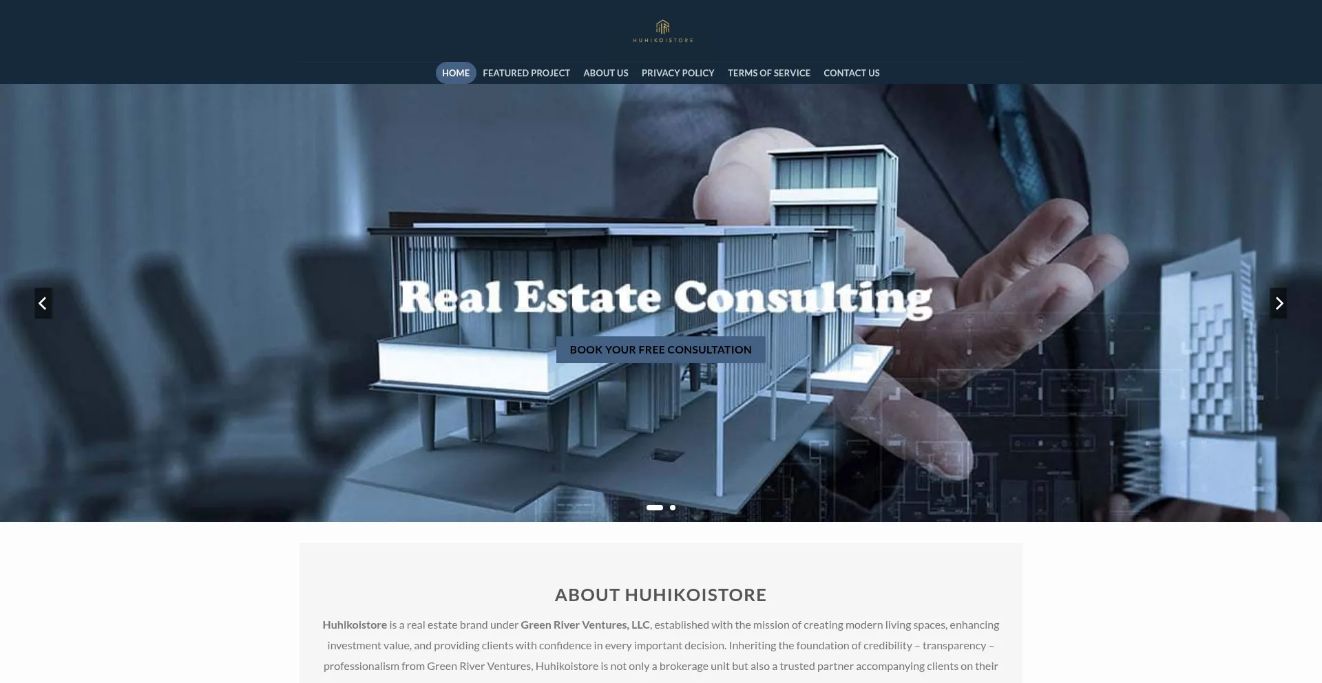 Website screenshot of Huhikoistore.us