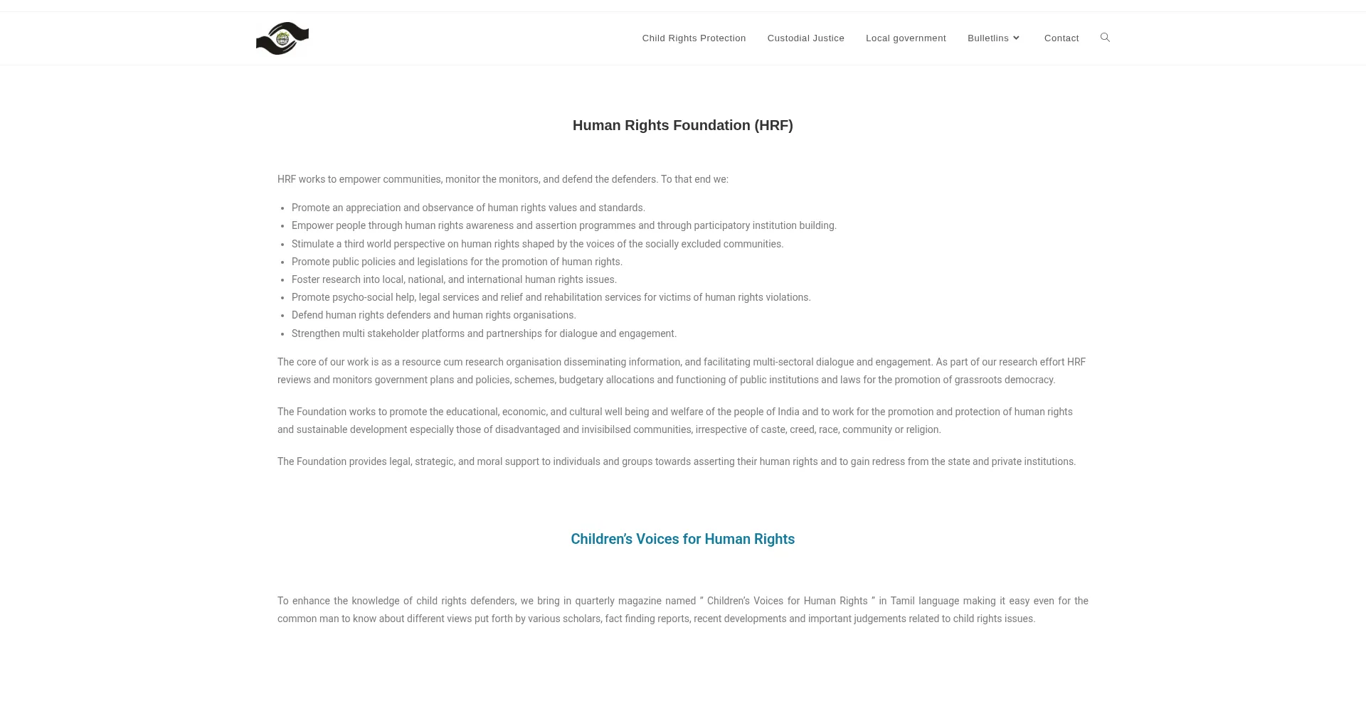 Humanrightsfoundation.org.in