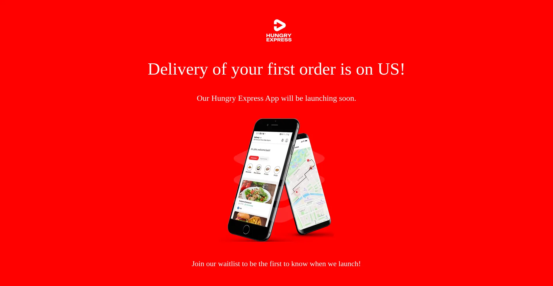 Website screenshot of Hungryexpressonline.com