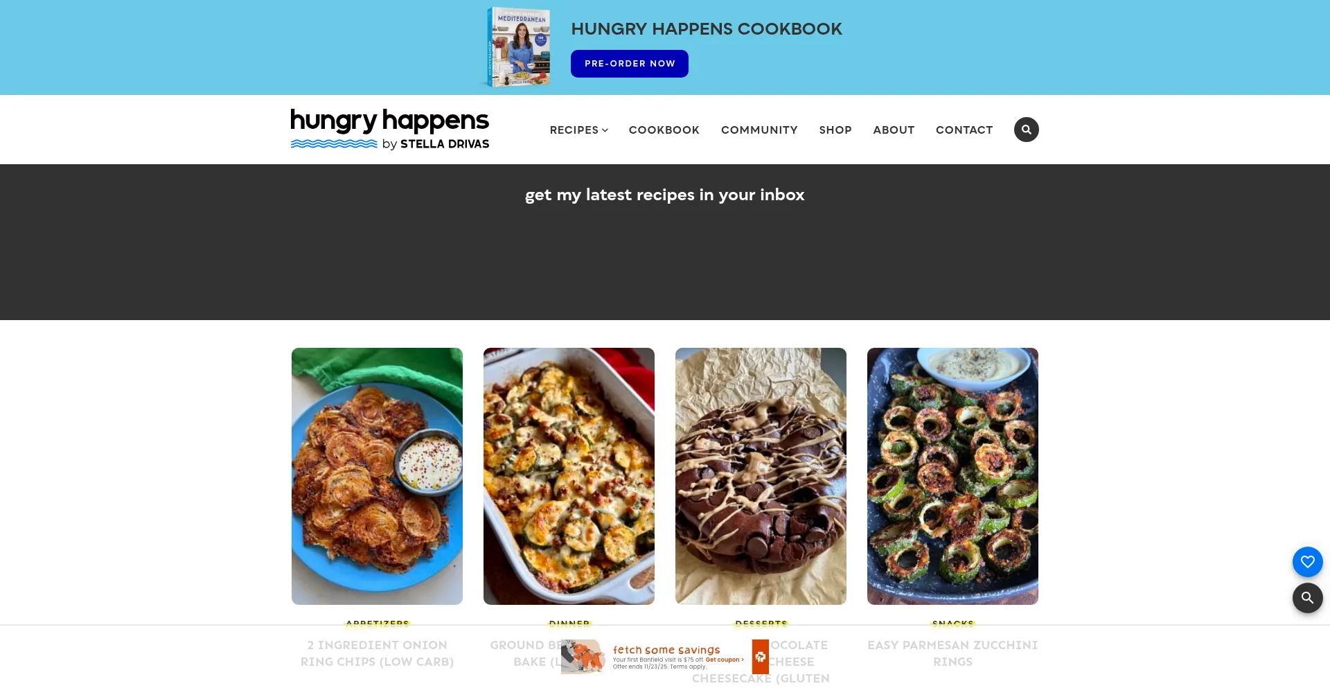 Website screenshot of Hungryhappens.net