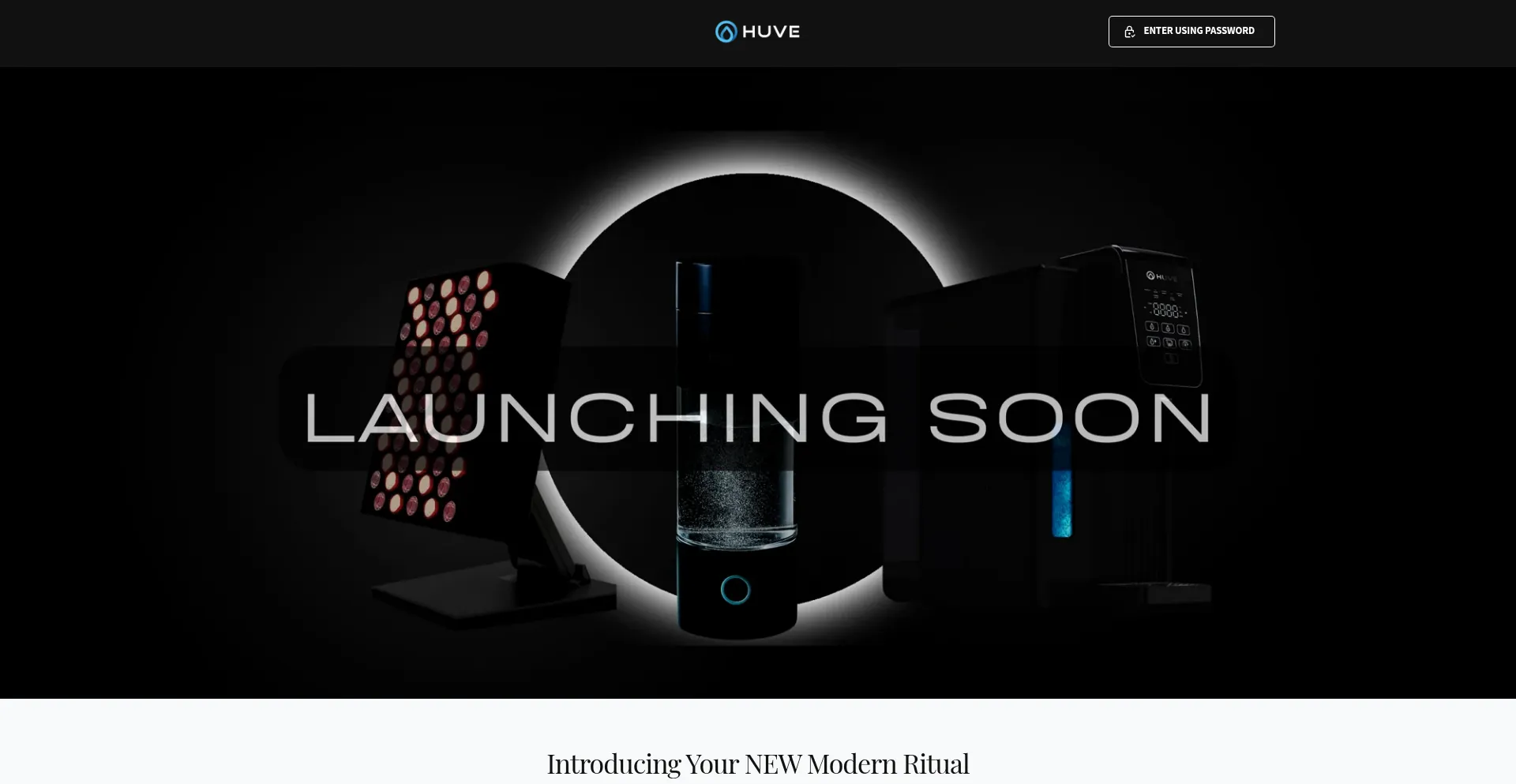 Website screenshot of Huve.com.au