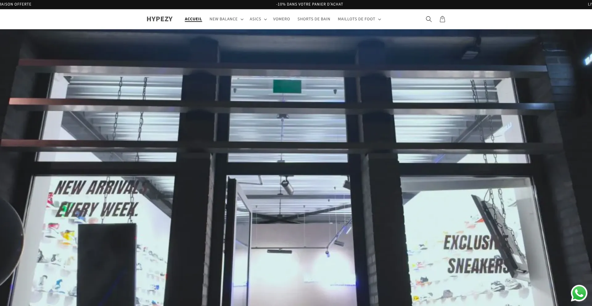 Website screenshot of Hypezy.fr