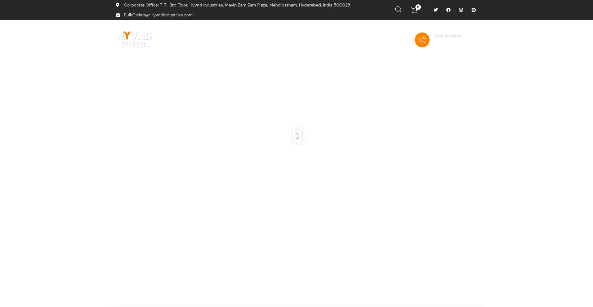 Website screenshot of Hyvndindustries.com