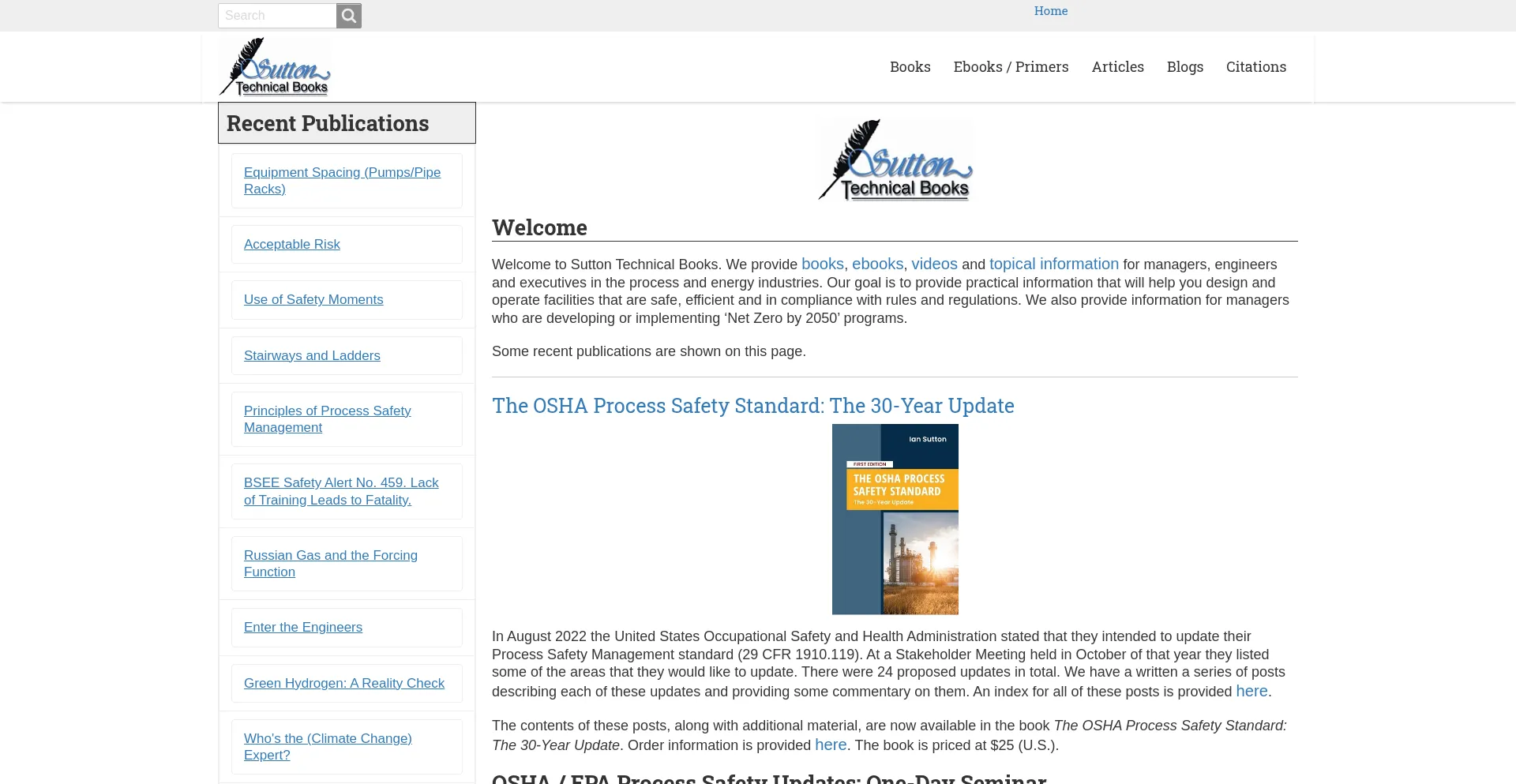 Website screenshot of Iansutton.com