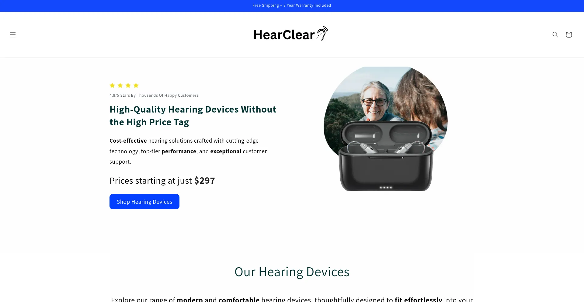 Icanhearclear.com Screenshot
