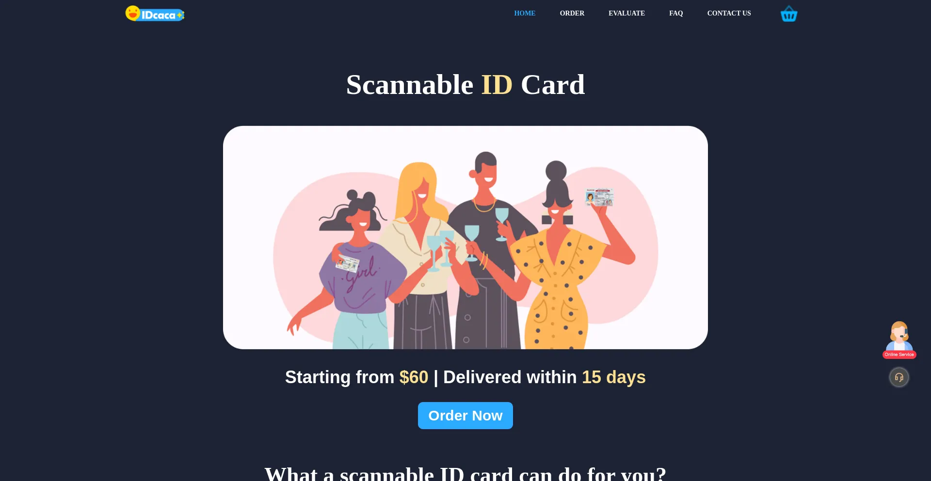 Website screenshot of Idcaca.top