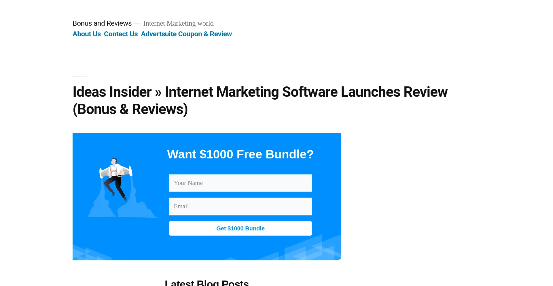 Website screenshot of Ideasinsider.com