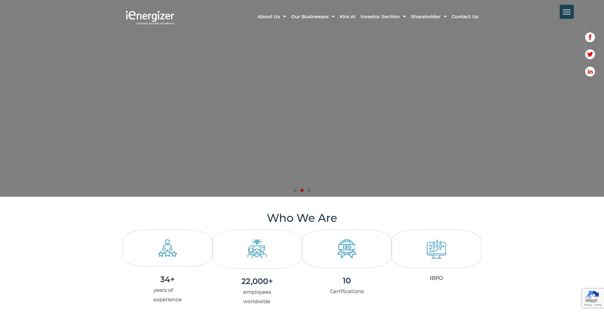 Website screenshot of Ienergizer.com