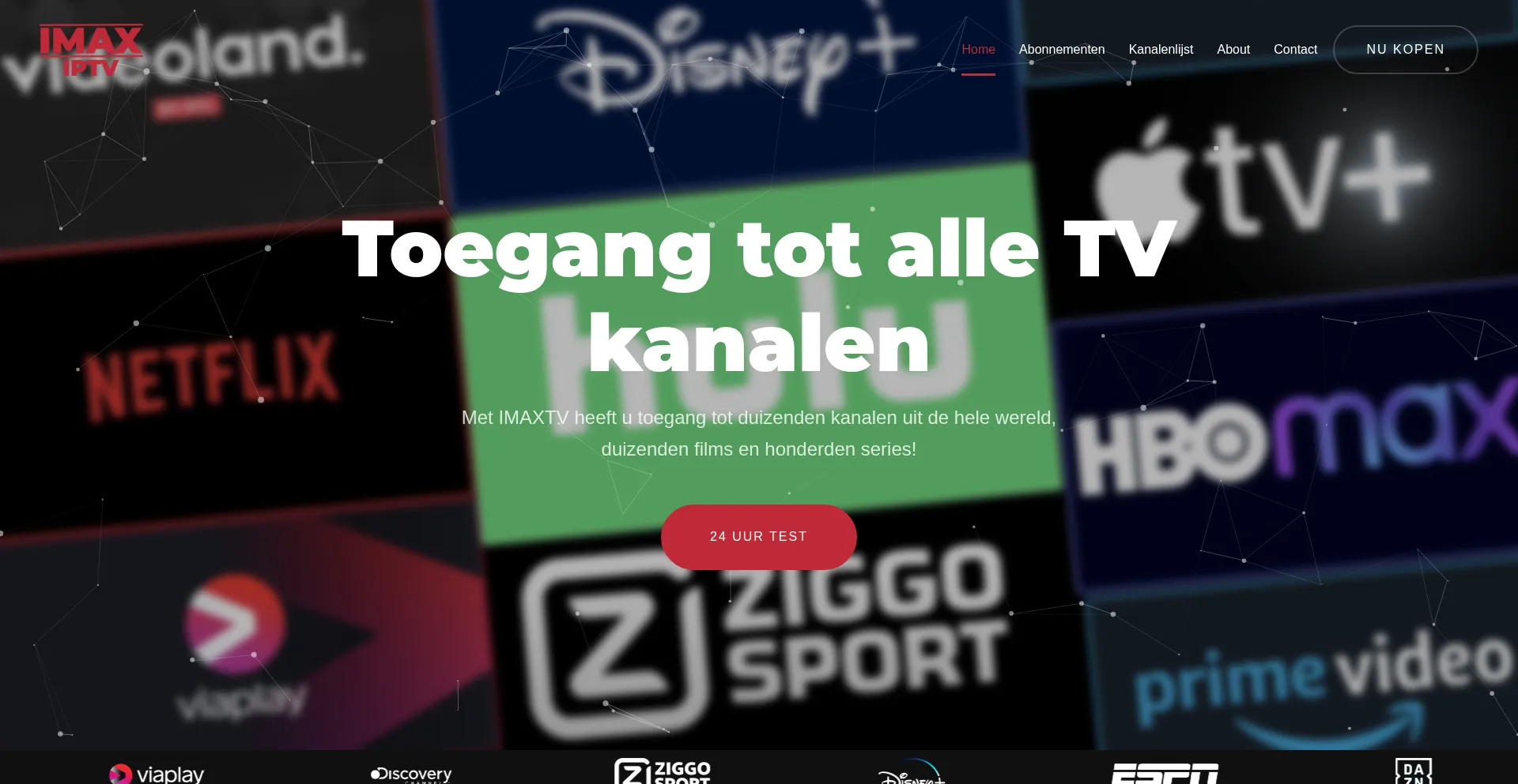 Website screenshot of Imaxtv.nl