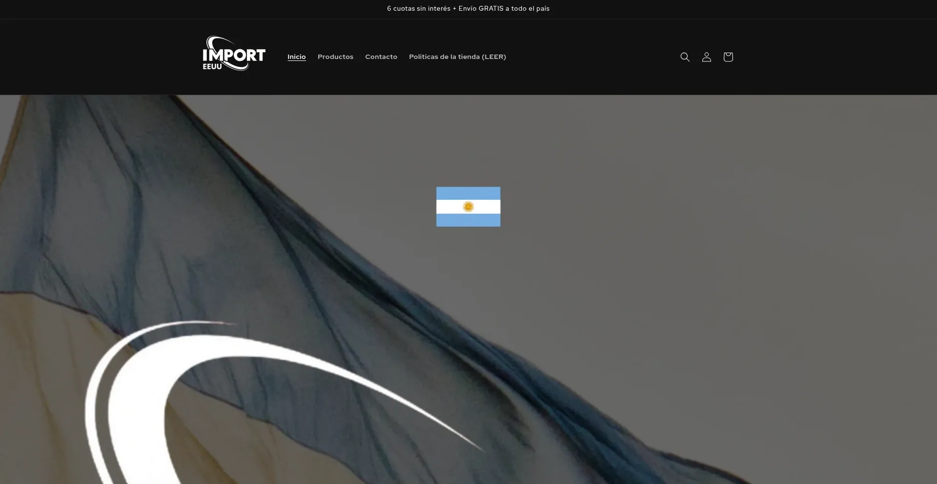 Website screenshot of Importestadosunidos.com