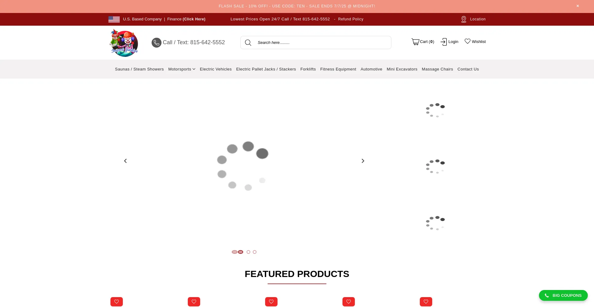 Website screenshot of Importjunkies.com