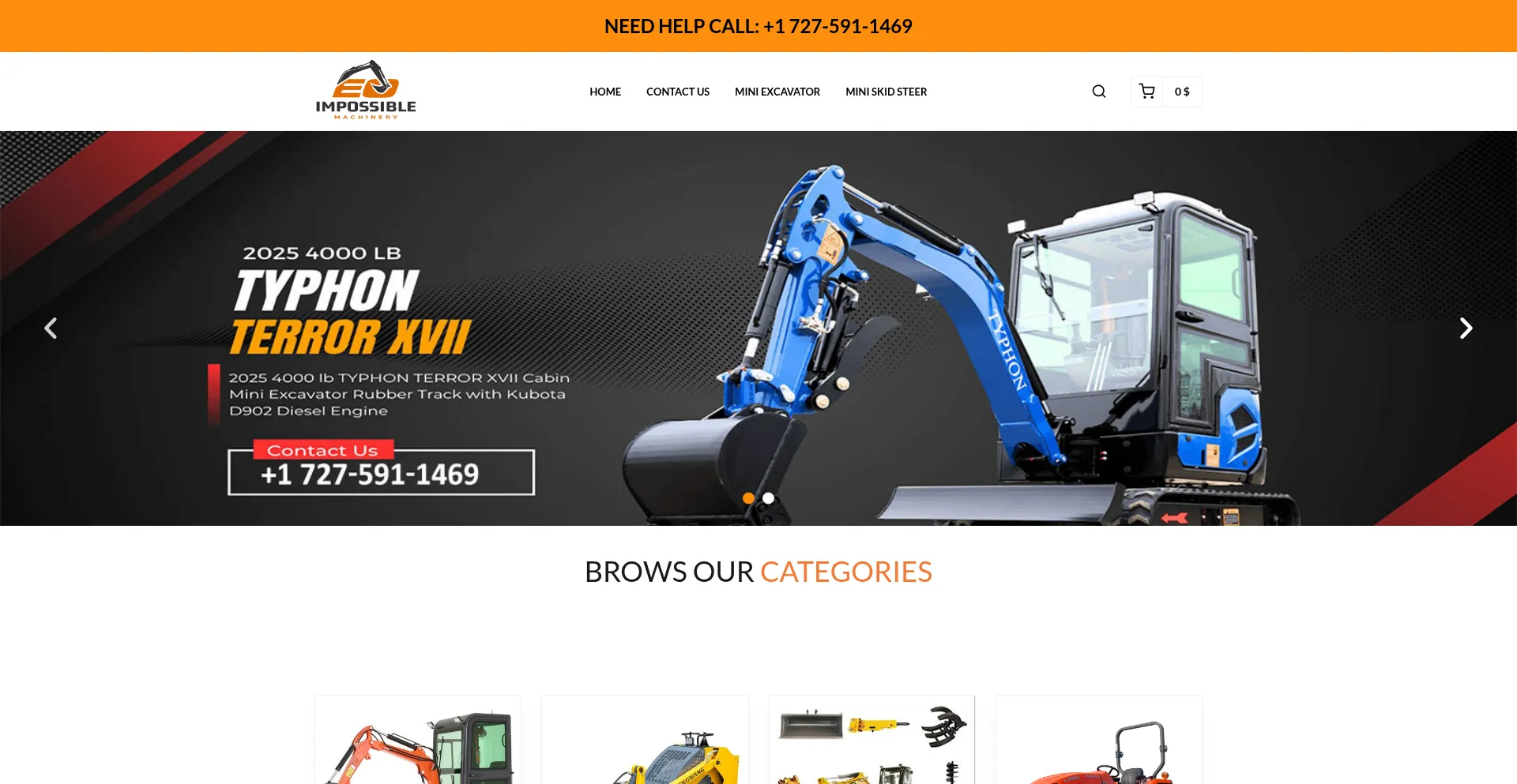 Website screenshot of Impossiblemachinery.store
