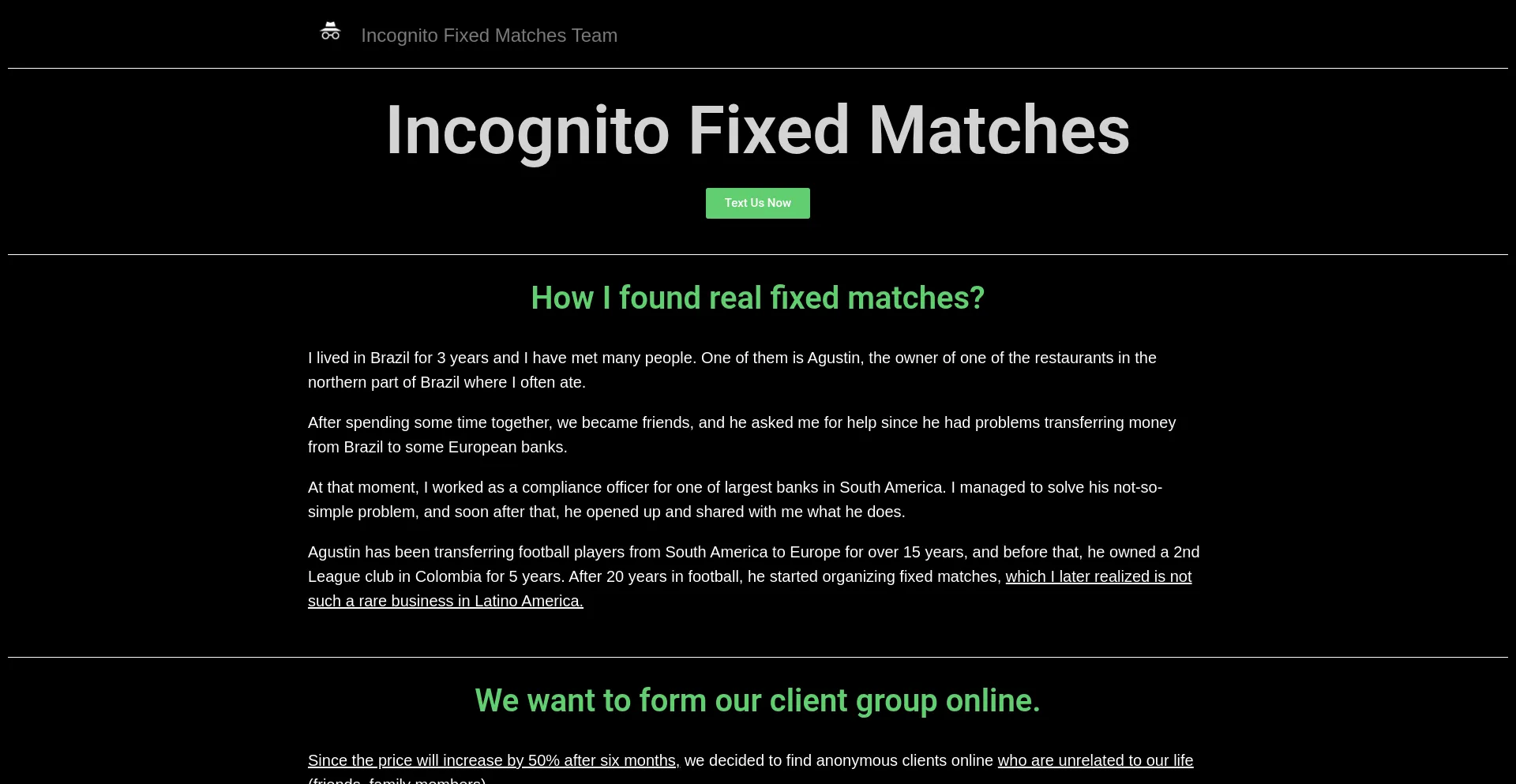 Incognitofixedmatches.com