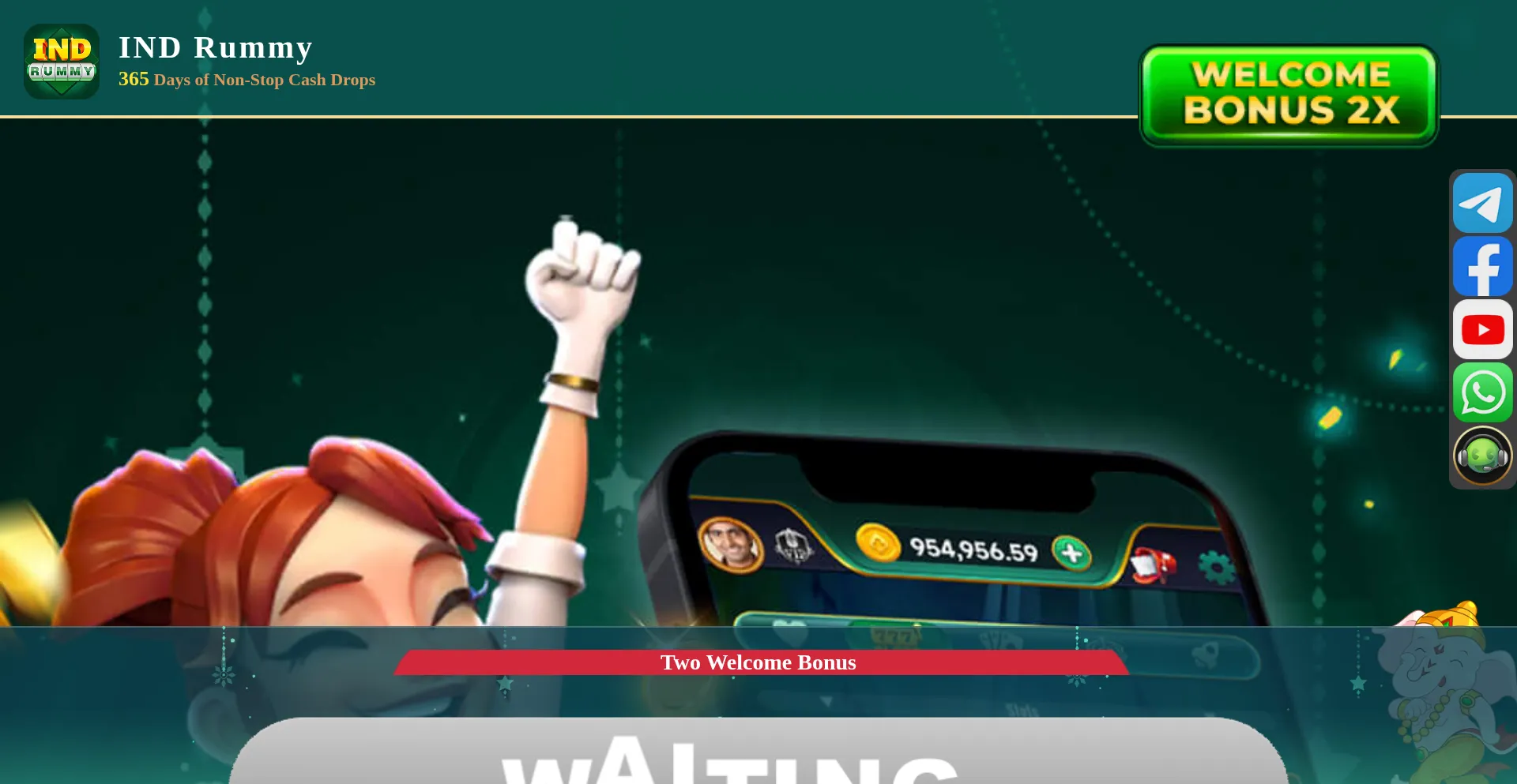 Website screenshot of Indrummy3.com