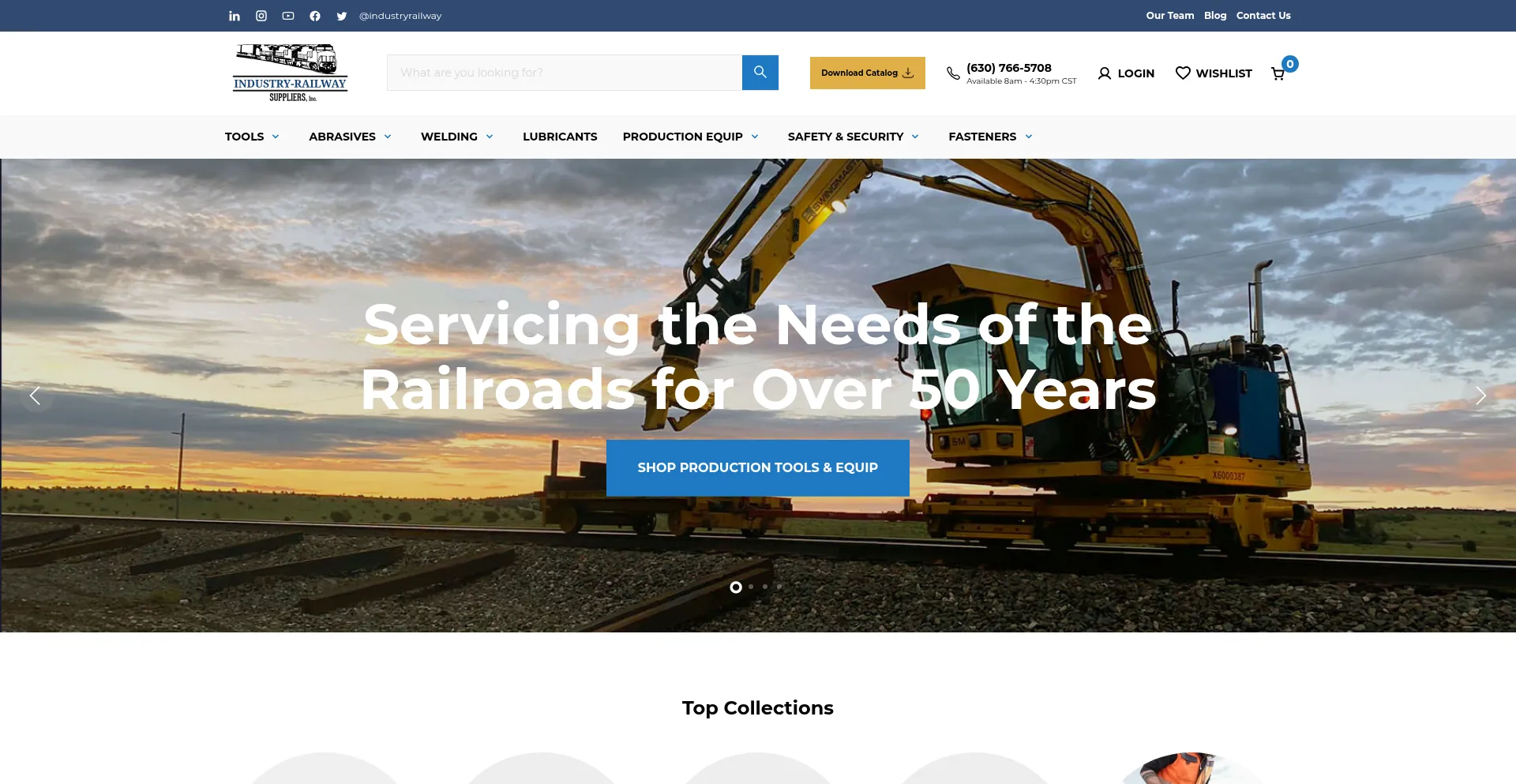 Website screenshot of Industryrailway.com
