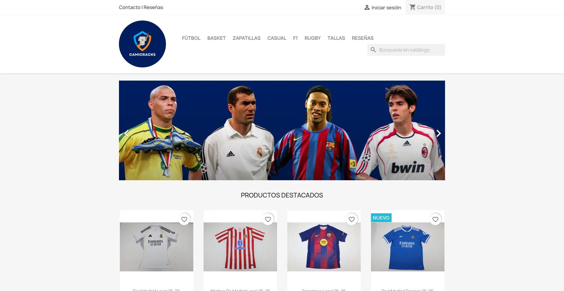 Website screenshot of Infutcamicracks.es